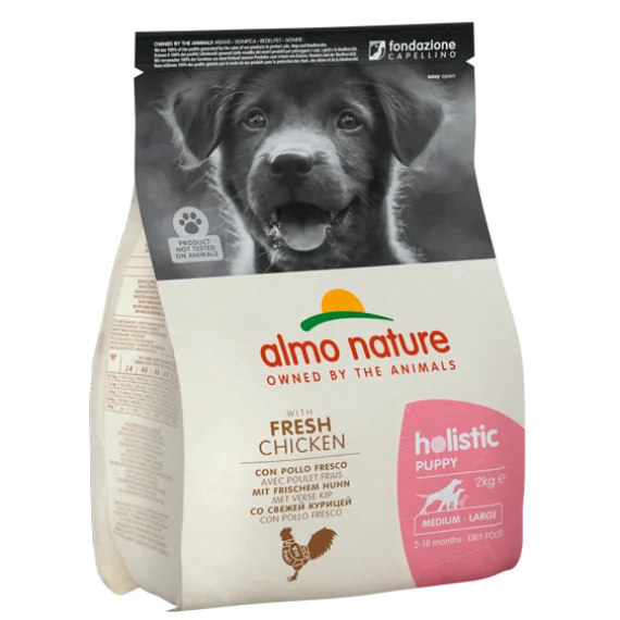 Almo Nature Holistic 中大型犬 | 雞肉 幼犬乾糧 2Kg