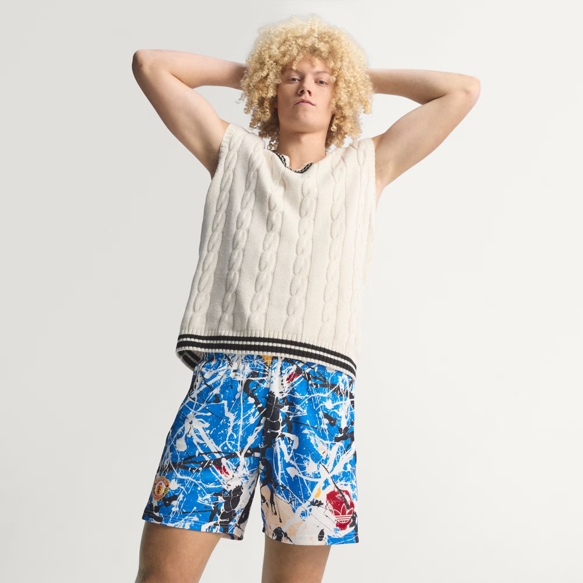 🎶⚽Adidas Manchester United 曼聯 × Stone Roses 印花短褲 KF1203