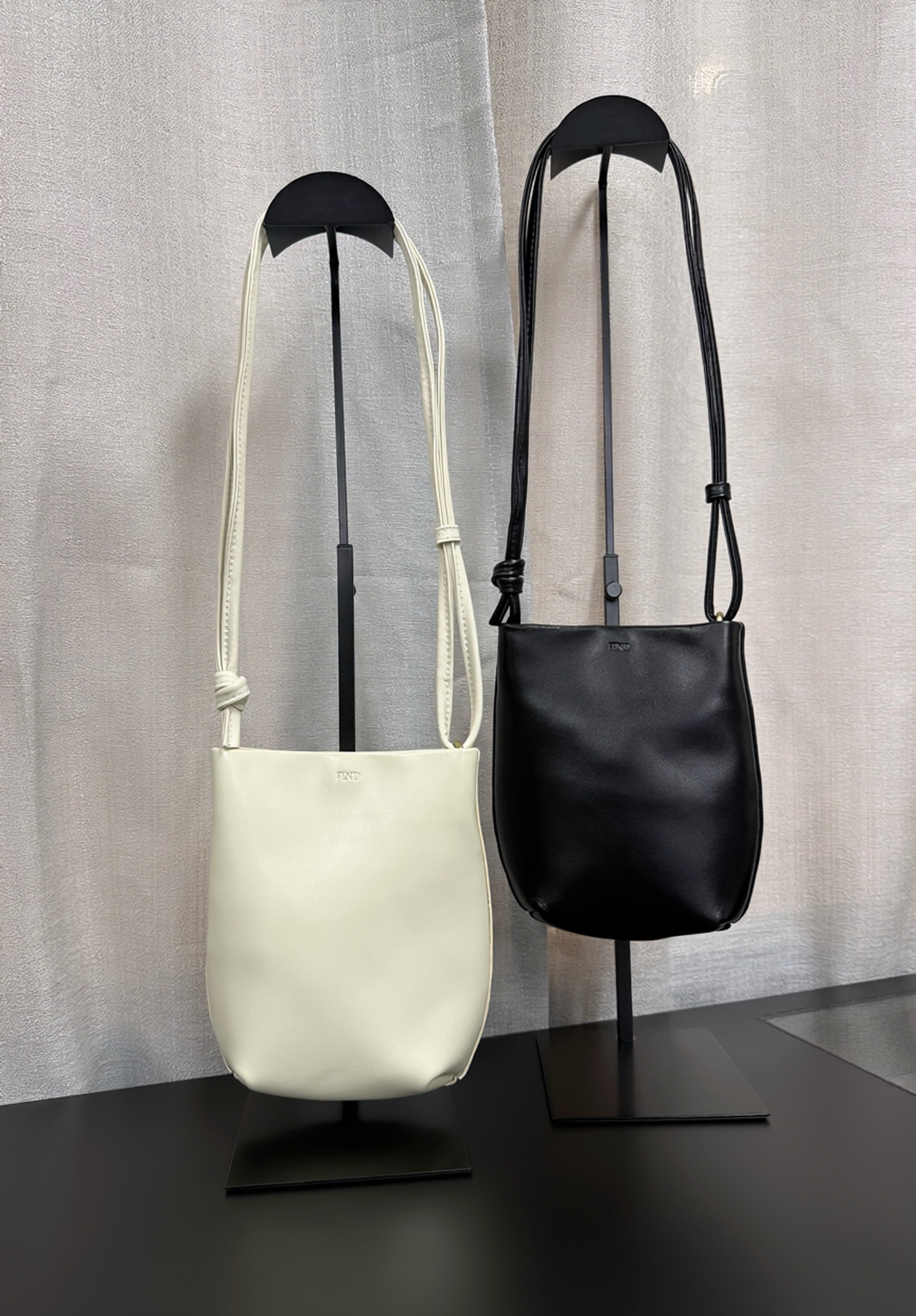 Mini leather knot bag