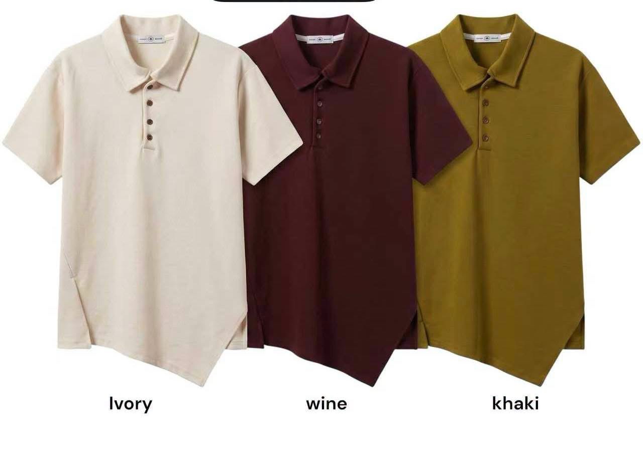 Polo 領不規則腳Top