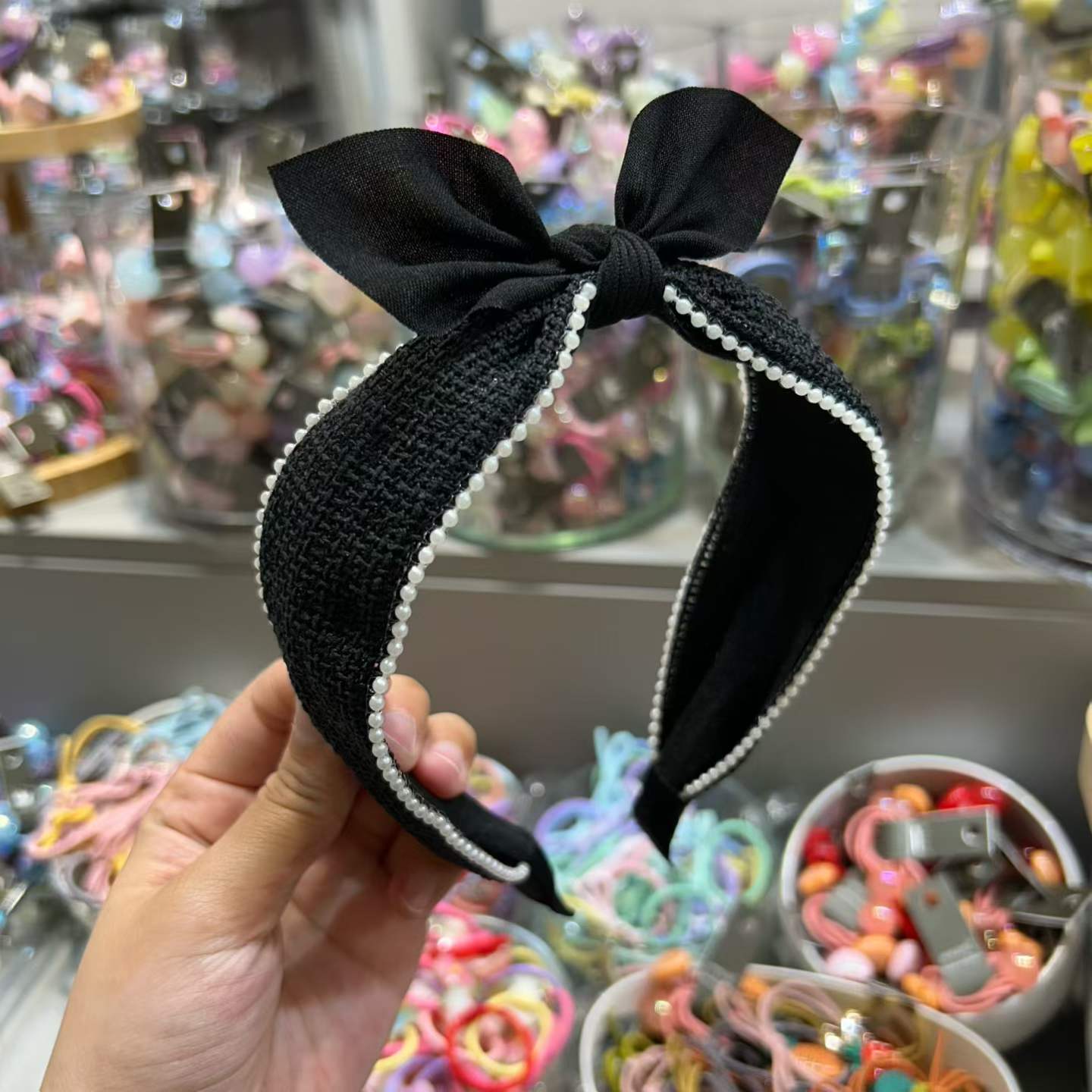 🎀 珍珠蝴蝶結兒童頭箍 🎀