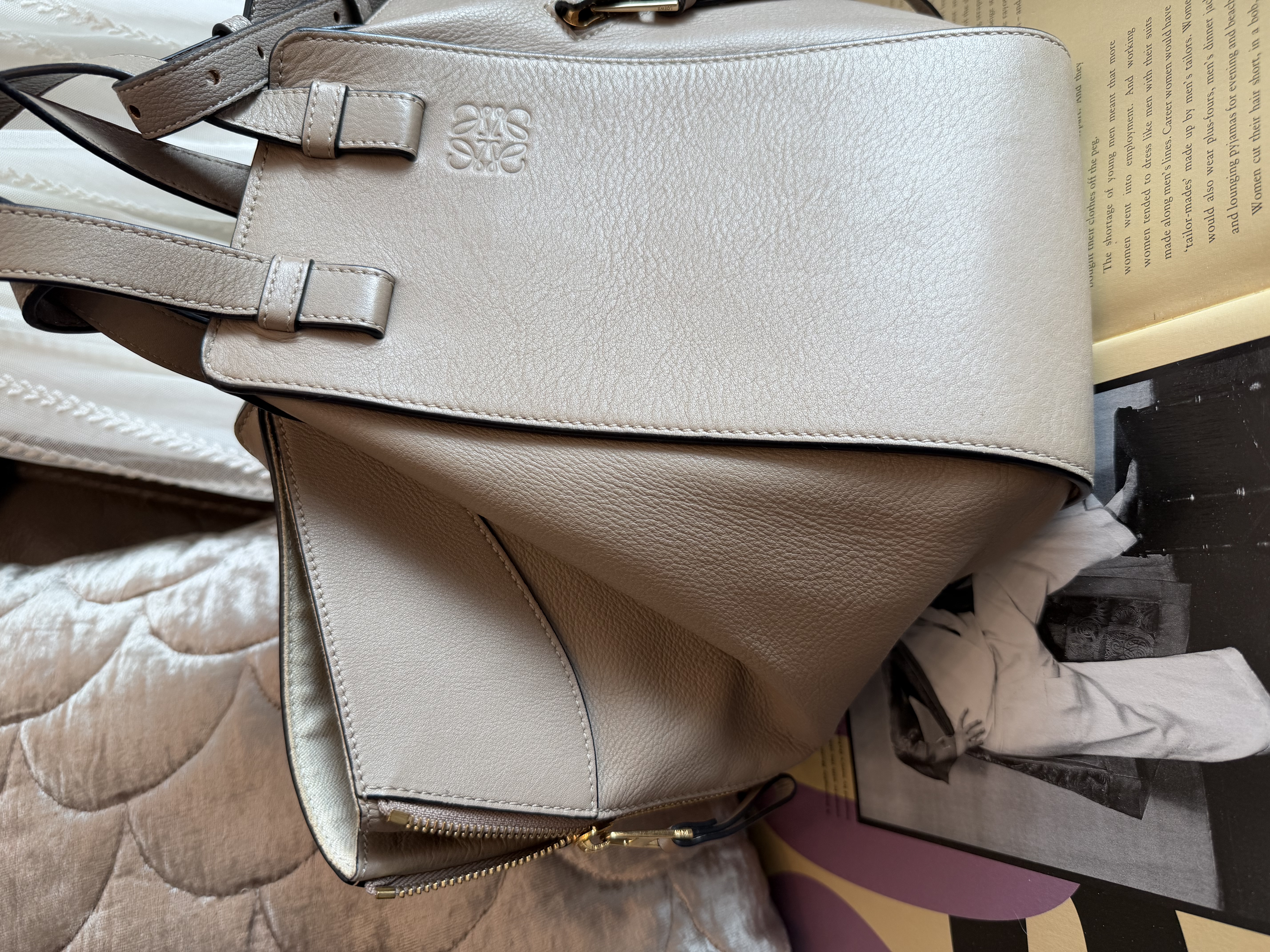 Loewe Hammock grey leather bag / shoulder bag handbag crossbody bag