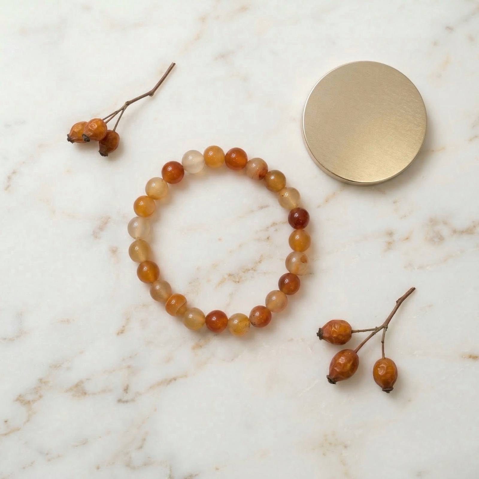 Orange Agate Bracelet