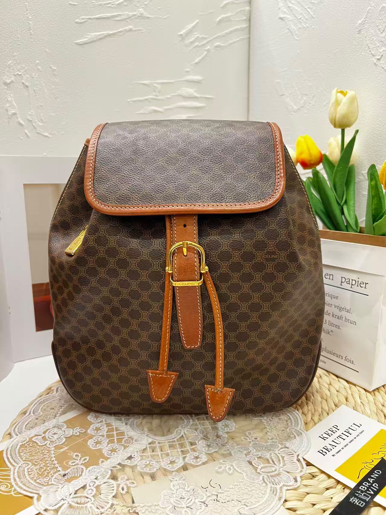 Celine Vintage Macadam Backpack