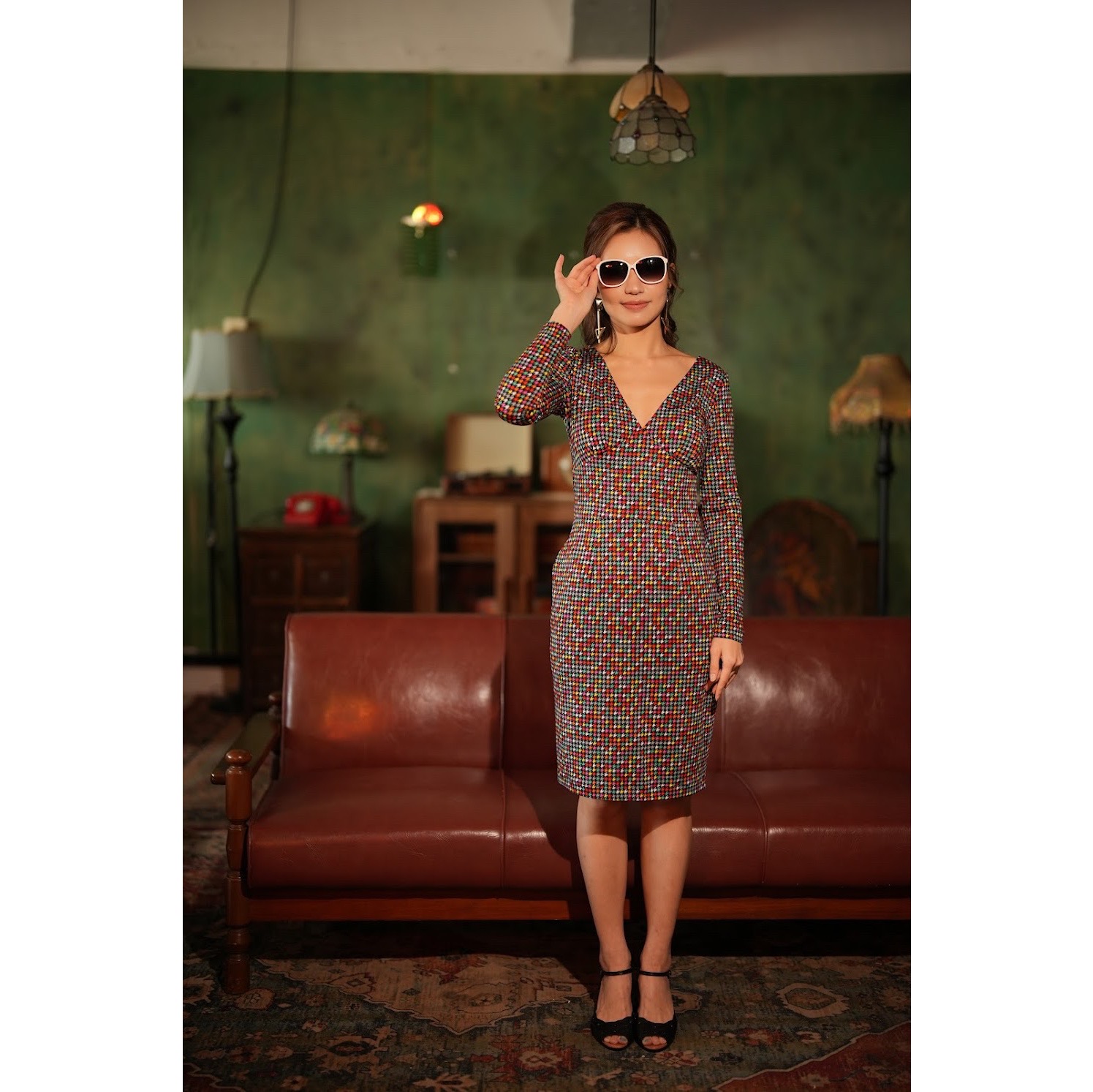(Ready/Custom-Made) 1980s Inspired I WANNA. DANCE WITH SOMEBODY Dress - with covered back options(FM192)