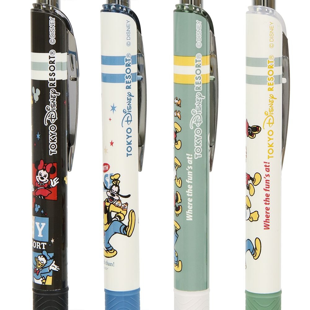現貨｜【日本 Disney Store 限定】一套四枝 Mickey & Friends 米奇與朋友 日本製 Pentel EnerGel 0.5mm  黑色 啫喱筆 (073784)