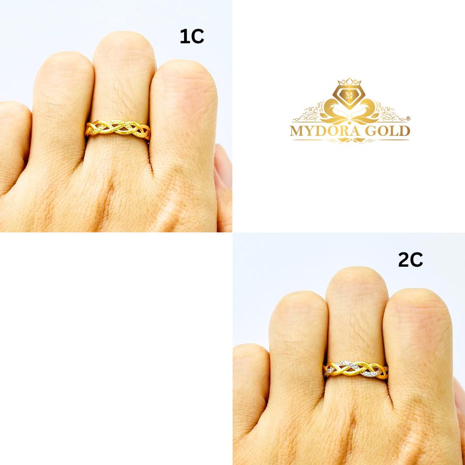 MYDORA Cincin Mini Twisted Rapunzel (5G) l EMAS 916/22K