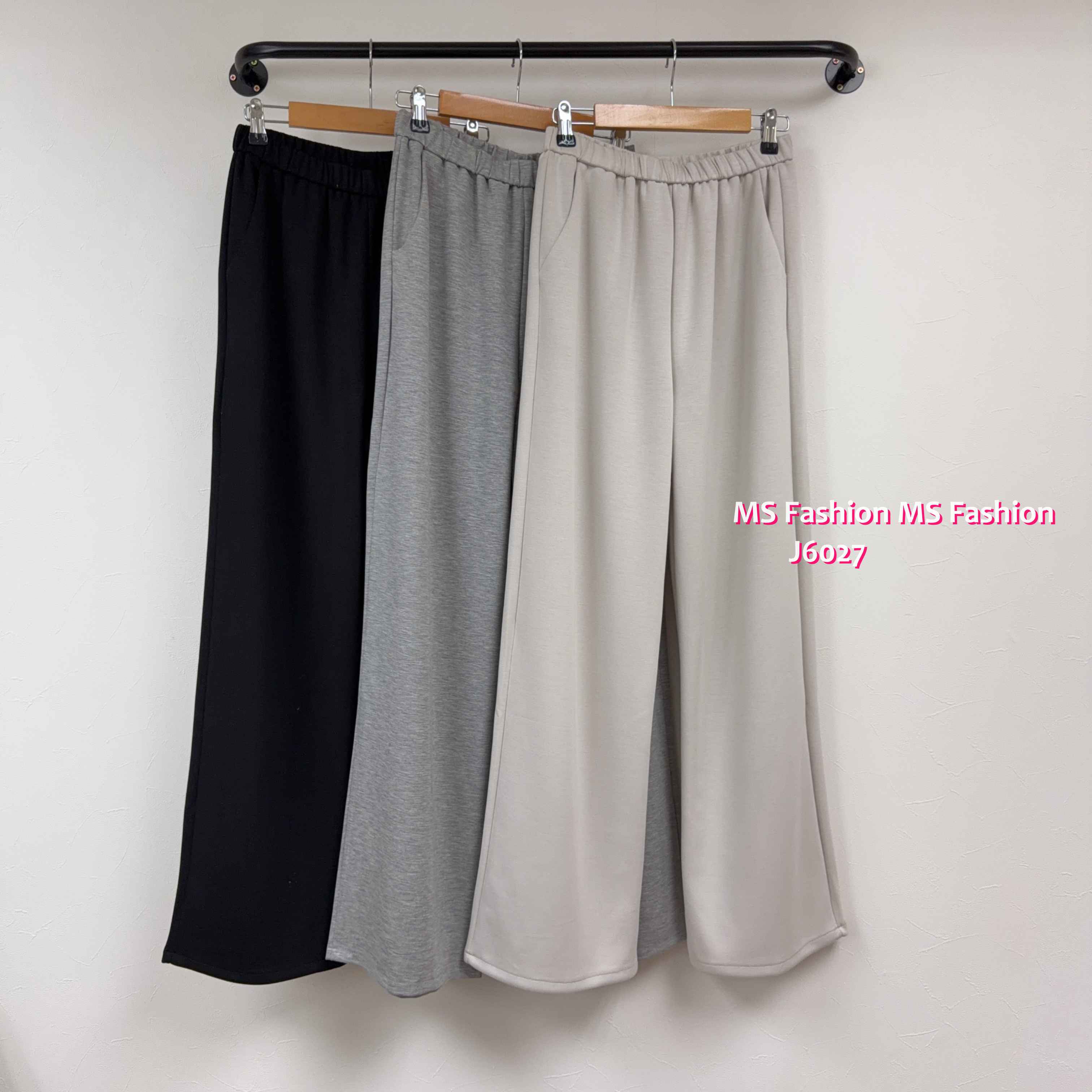 J6027 韓國🇰🇷百搭易襯闊筒褲