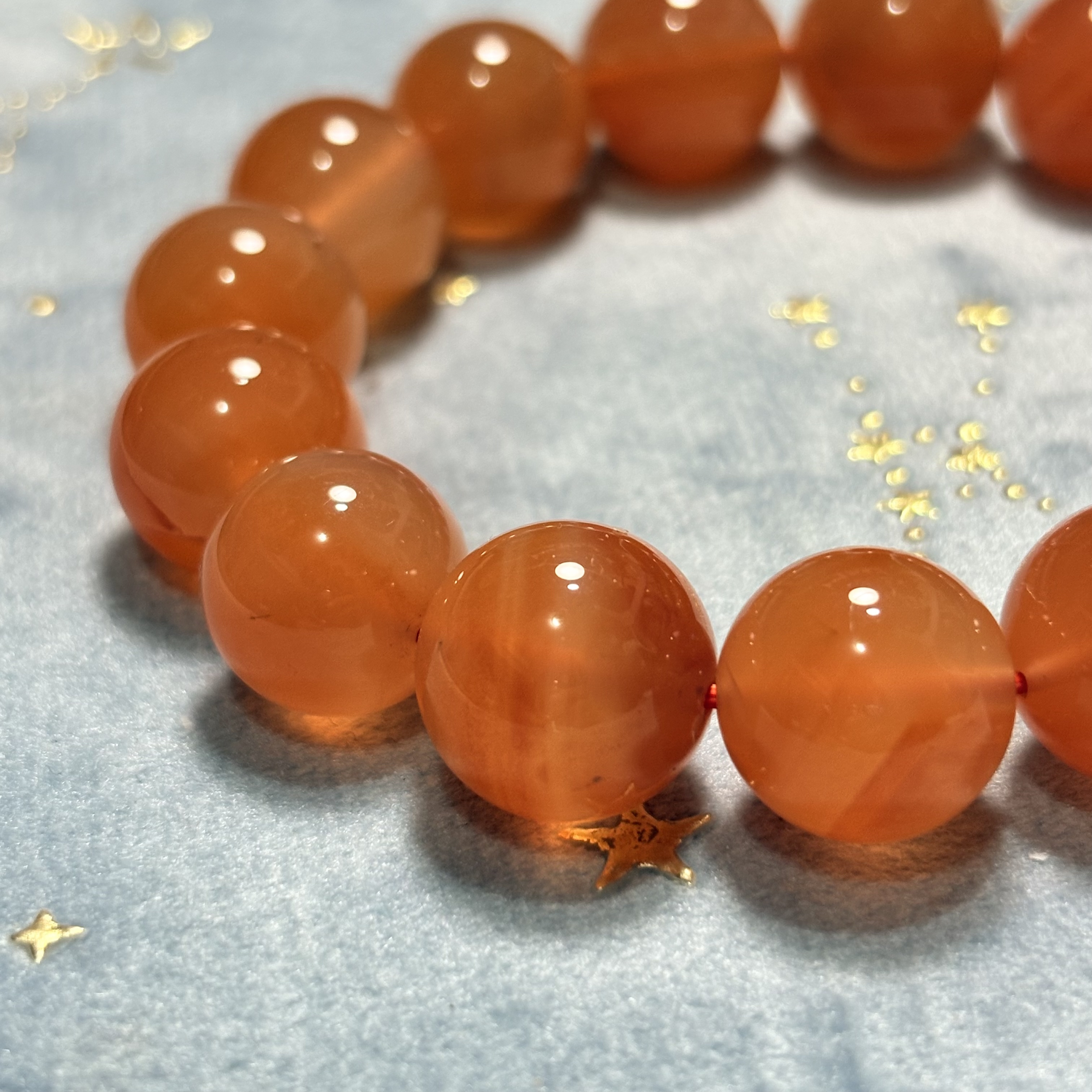 南紅瑪瑙手串 No.3109 丨規格： 14 MM珠17 cm手圈