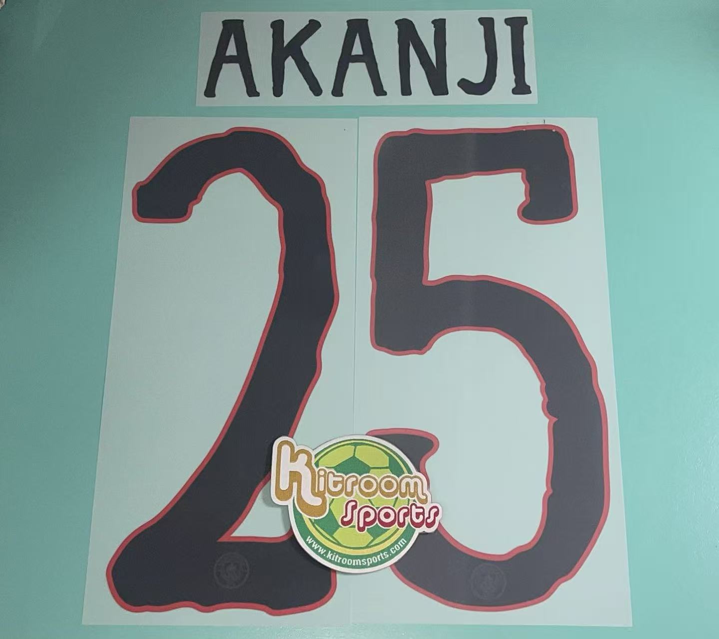 2025-26 Manchester City Away CWC Nameset #25 AKANJI