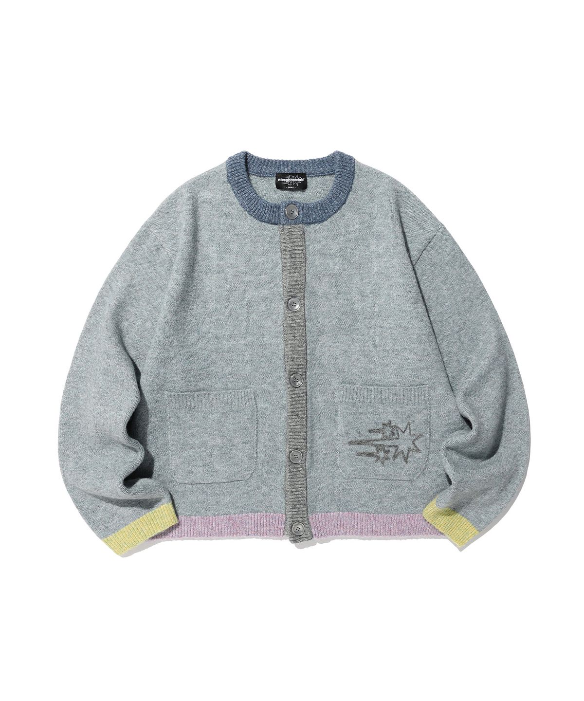 🇰🇷訂購｜niceghostclub 26SS｜COLOR BLOCK KNIT CARDIGAN  2色 