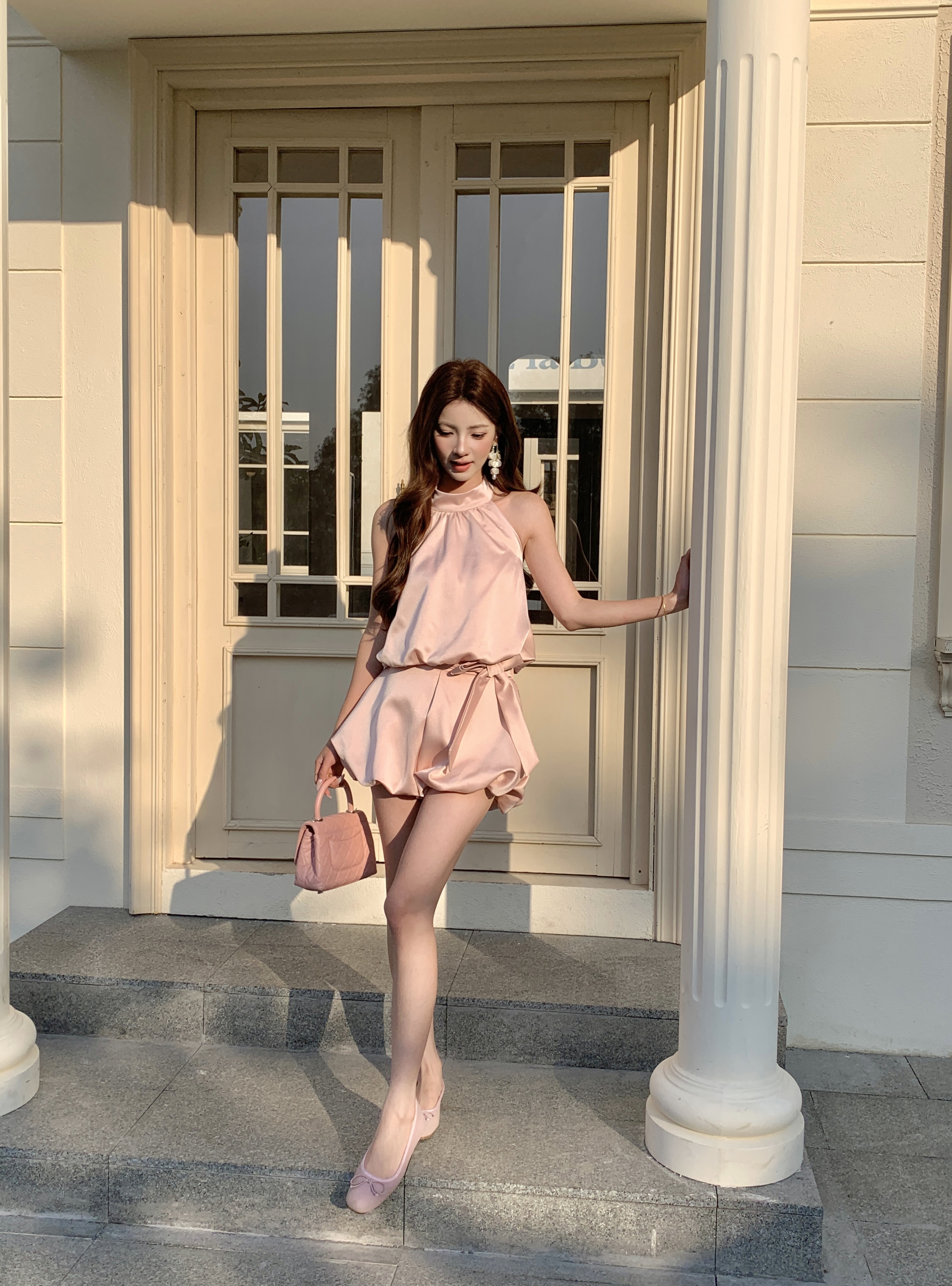 C21 新中式缎面套装