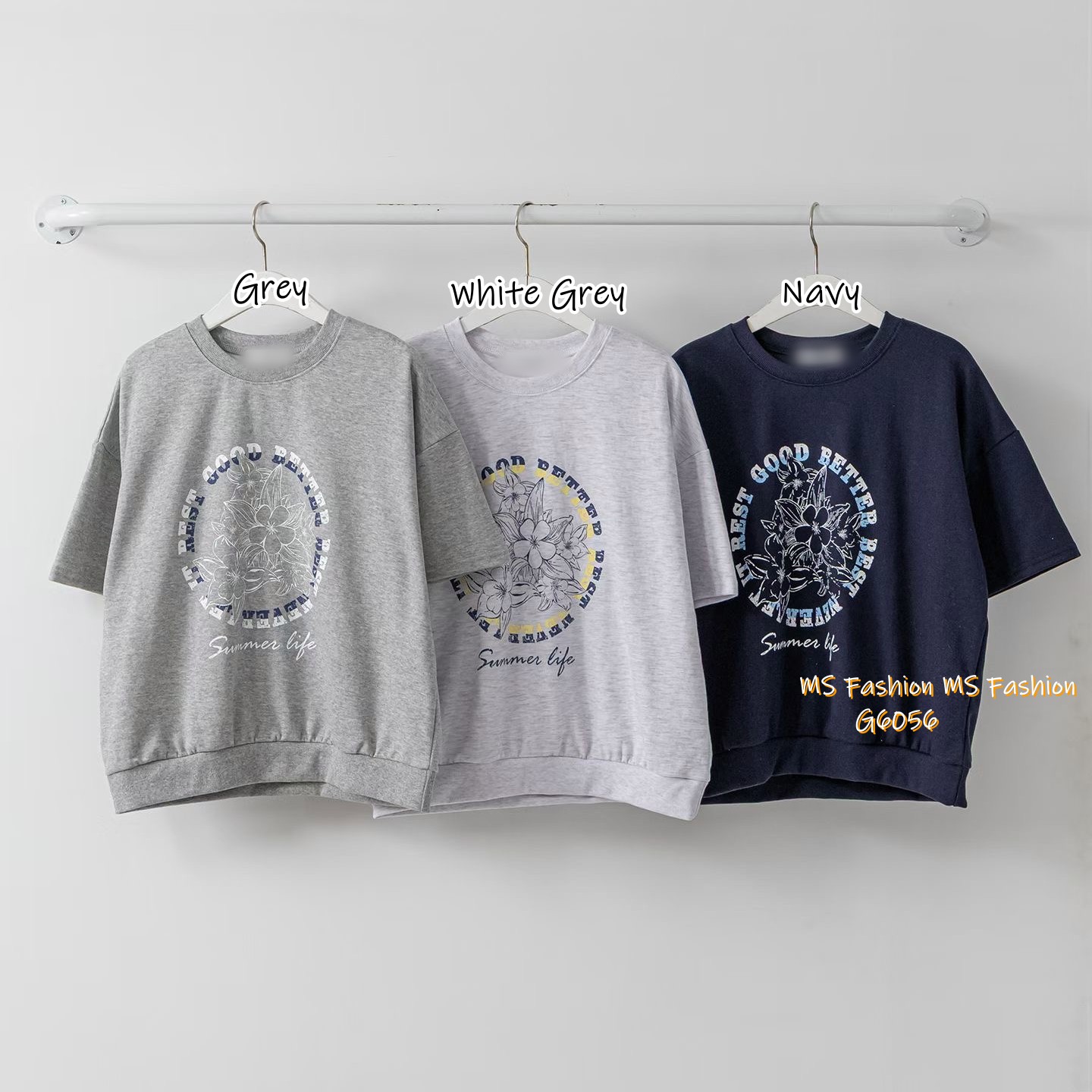 G6056 韓國🇰🇷花花字母print top