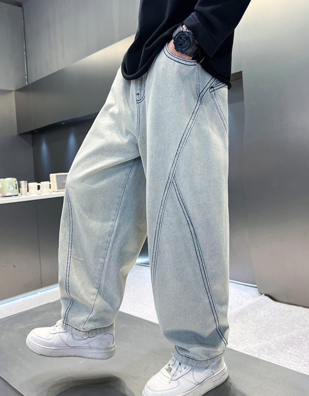 男仔春秋款兒童直筒牛仔長褲