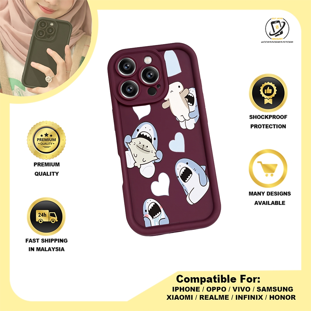 TPU DESIGN CASE PHONE FOR HONOR - DESIGN SHARK A