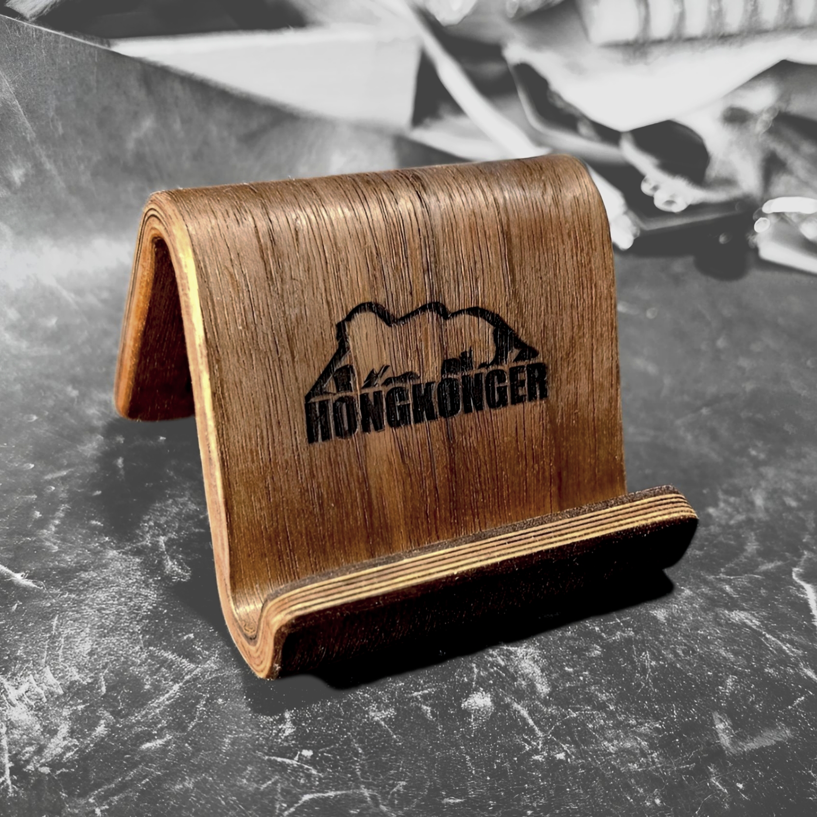 木製電話座（免費刻名）