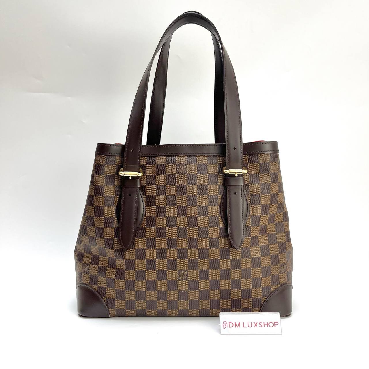 LV Damier Ebene Hampstead MM Tote Bag GHW