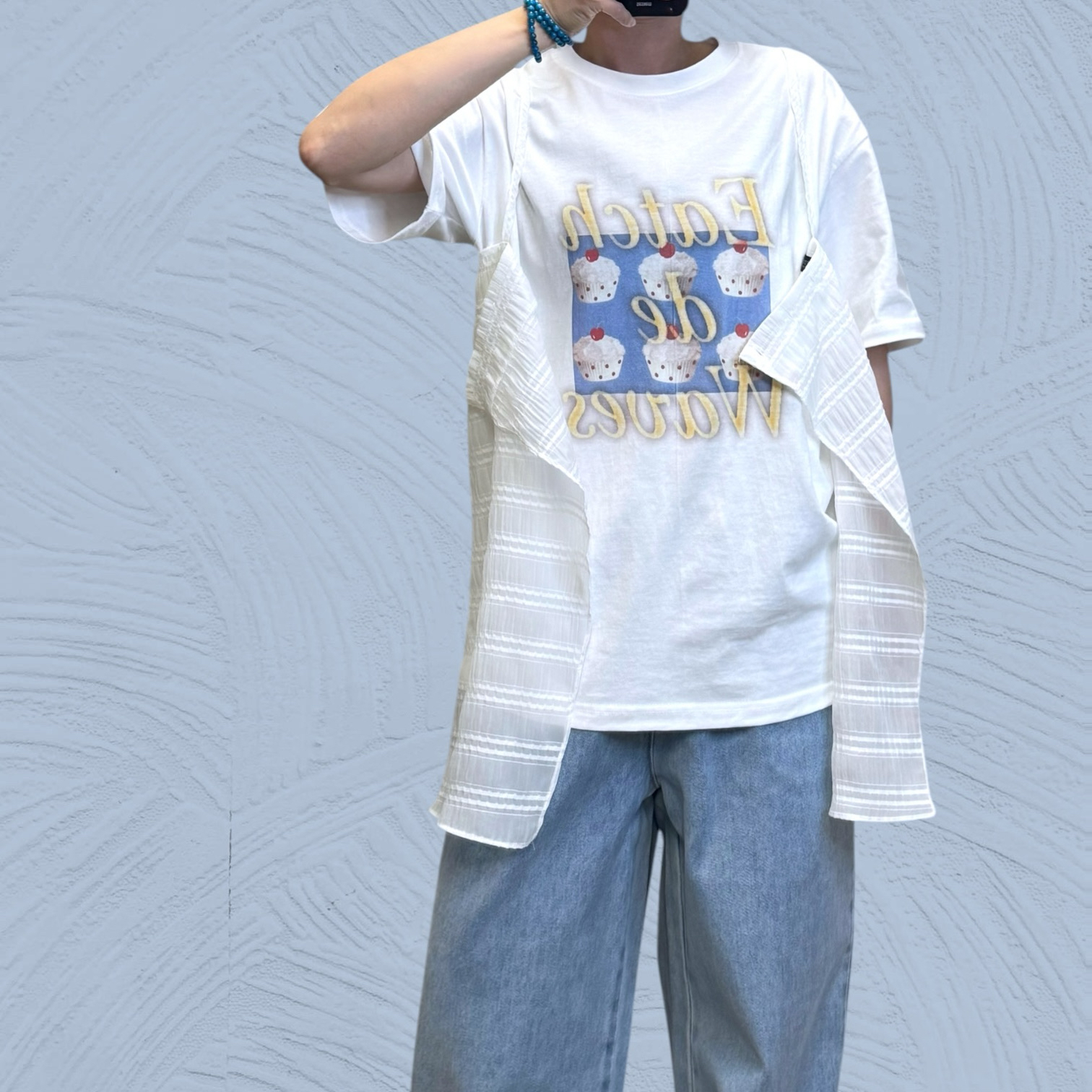 221198 雪紡皺布吊帶背心胸