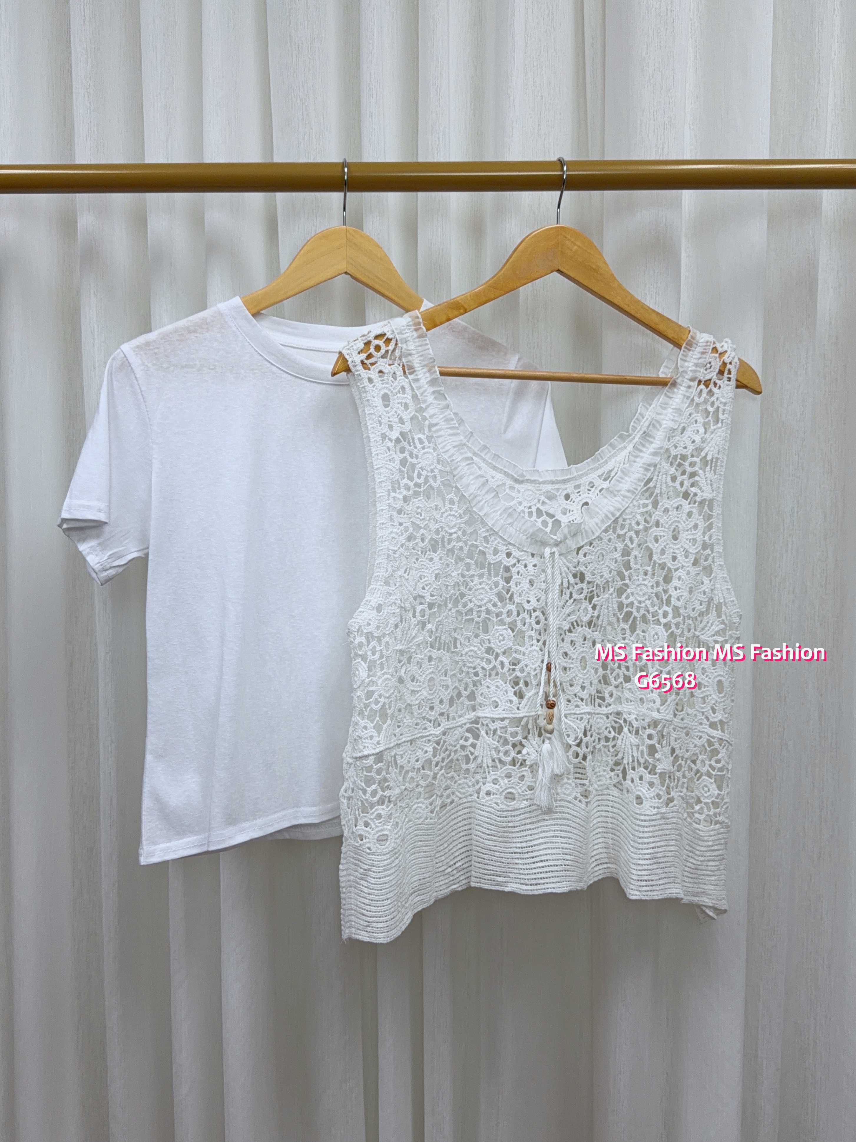 G6568 通花背心Top Set