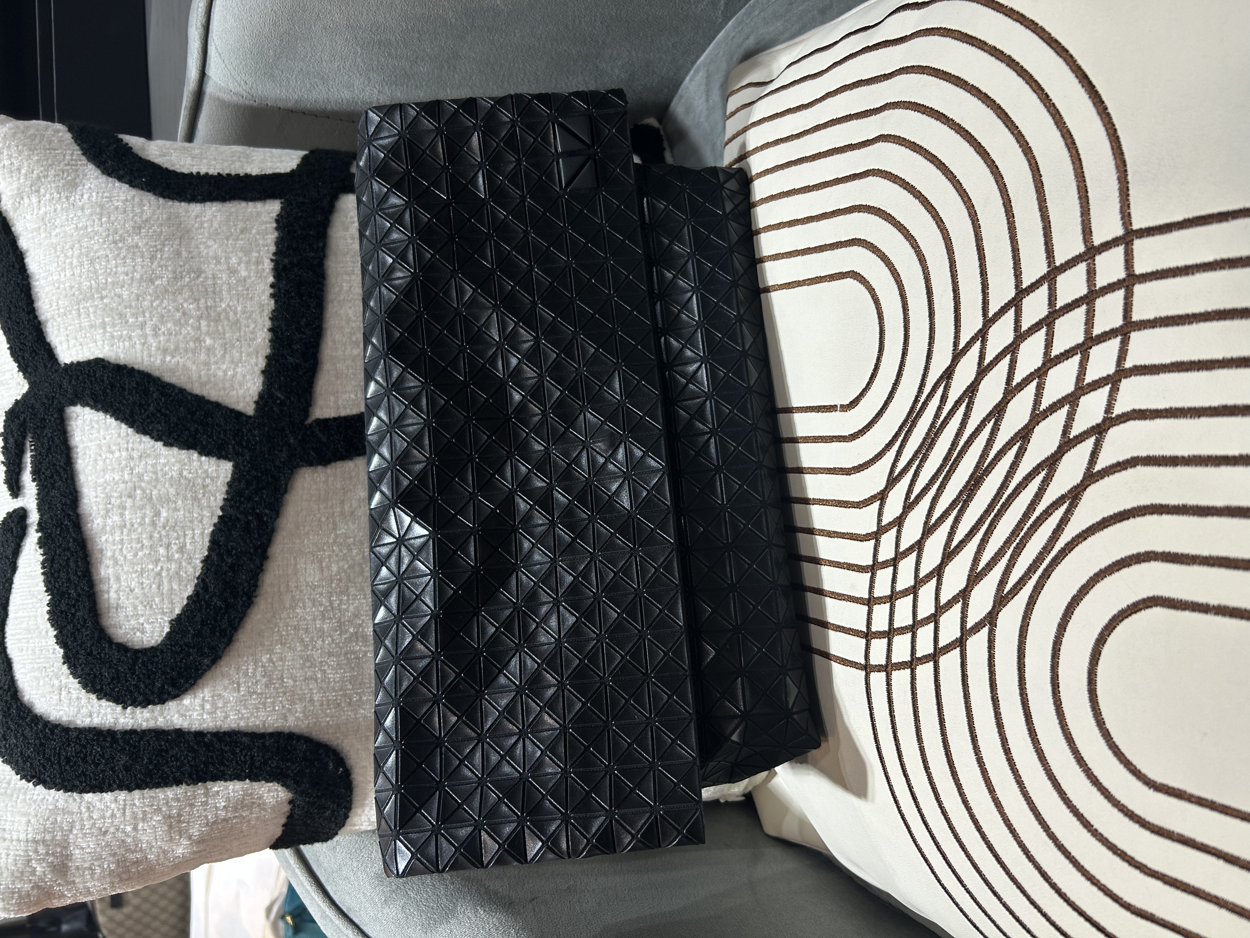 Issey Miyake Bao Bao Fold Clutch Bag Black pouch 100%Authentic, 98%New