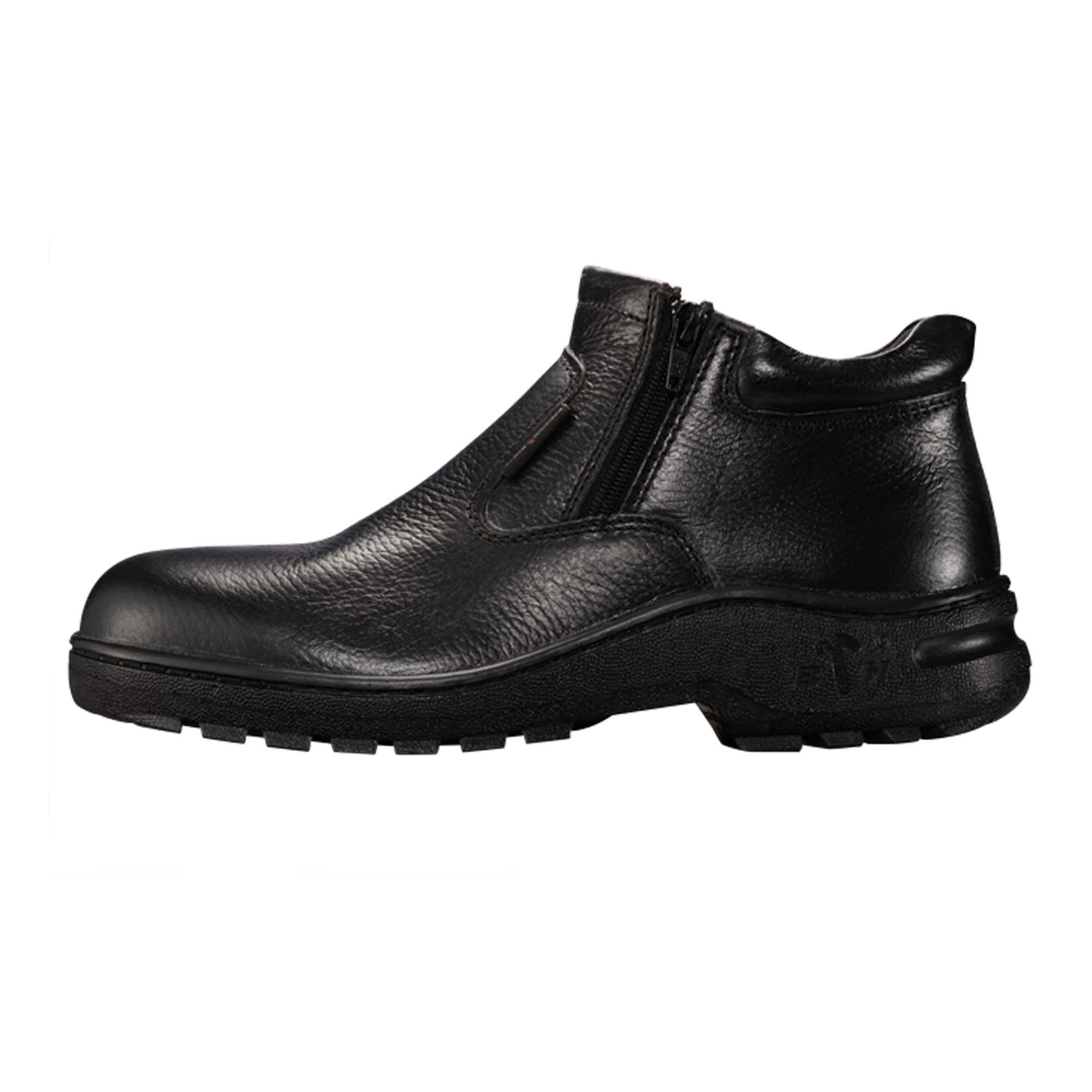 Black Hammer Classic Series Mid Cut Zip on Safety Shoes BH 0993 Kasut Keselamatan