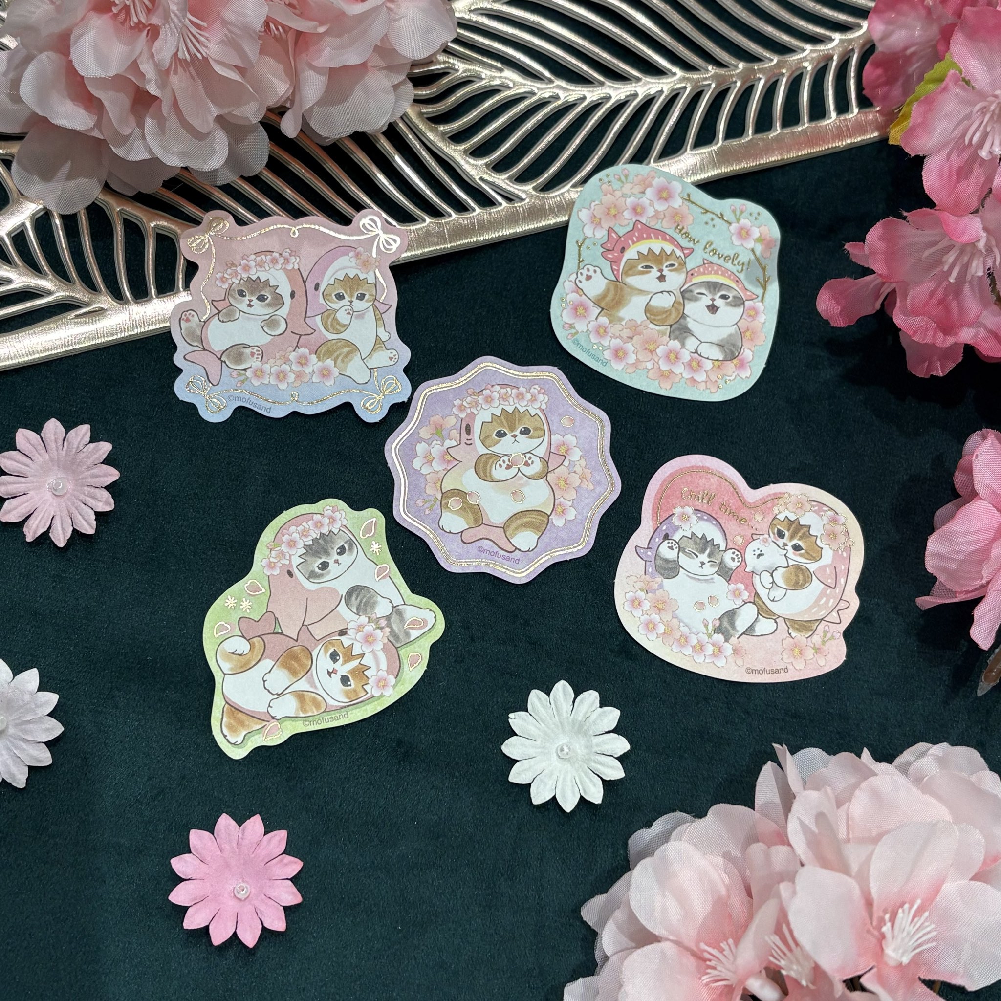 四月連線貨品 - 日本 Mofusand 櫻花貓貓貼紙