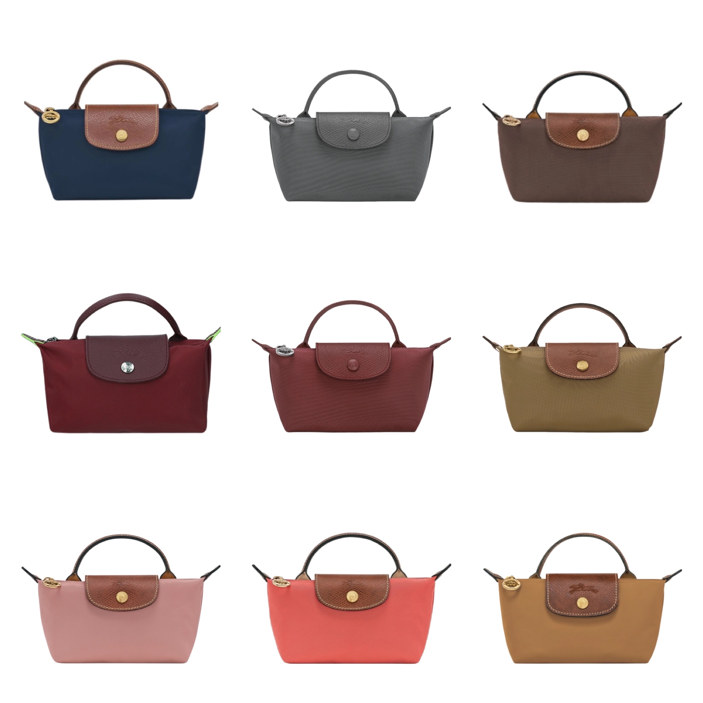 訂貨🍒LONGCHAMP 手拎款LE PLIAGE pouch Size 17x11x5.5cm  可自行加配肩帶，做斜孭袋😍