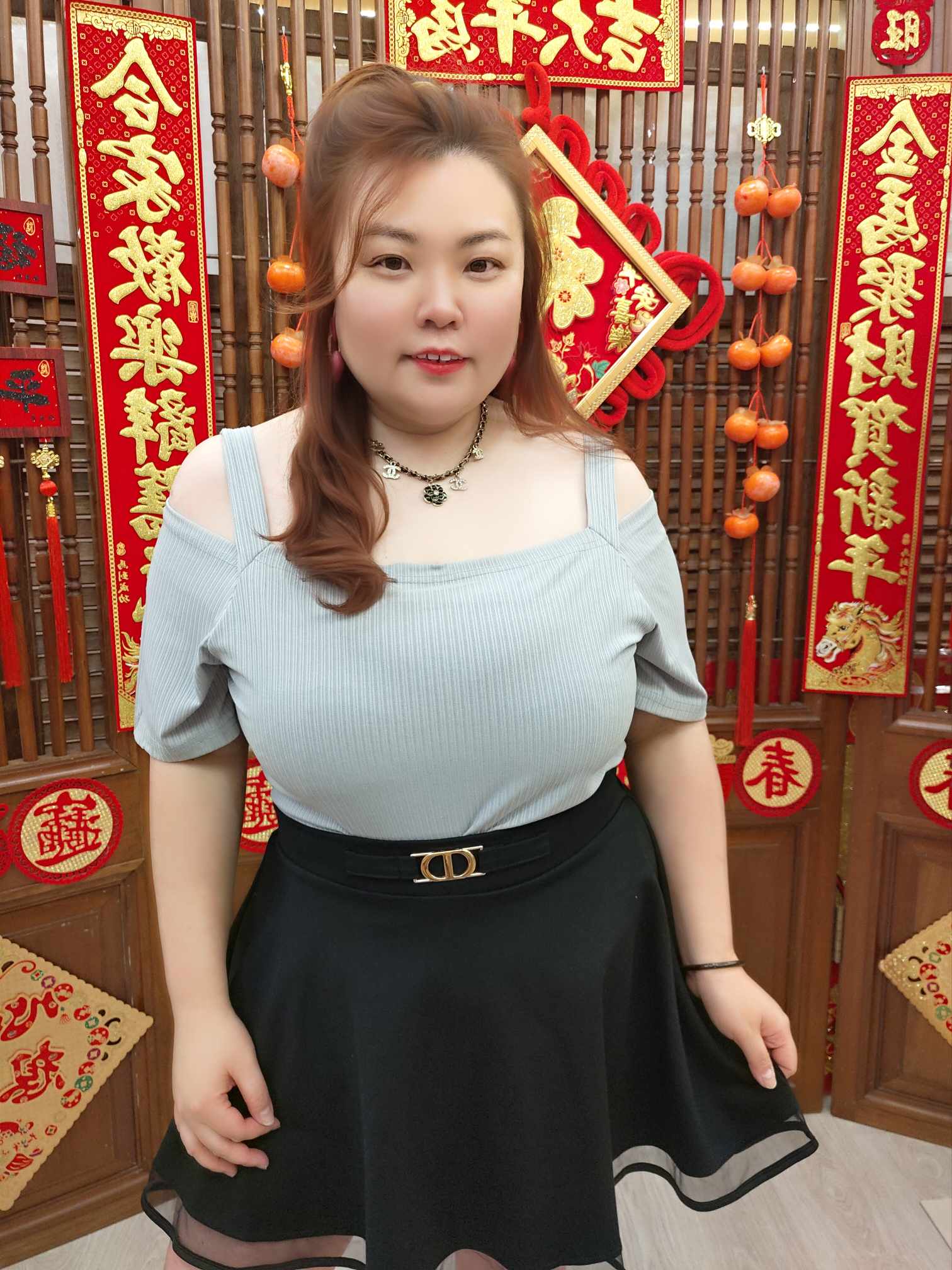 NFE04 06-502560 条纹吊带上衣（颜色随机）