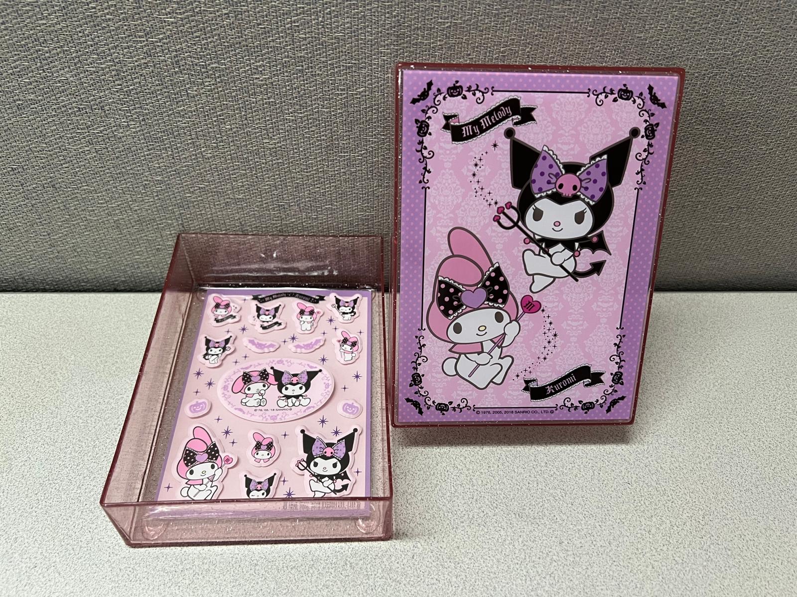 🎌日本直送🎌 限定款Melody Kuromi 萬用收納盒連貼紙