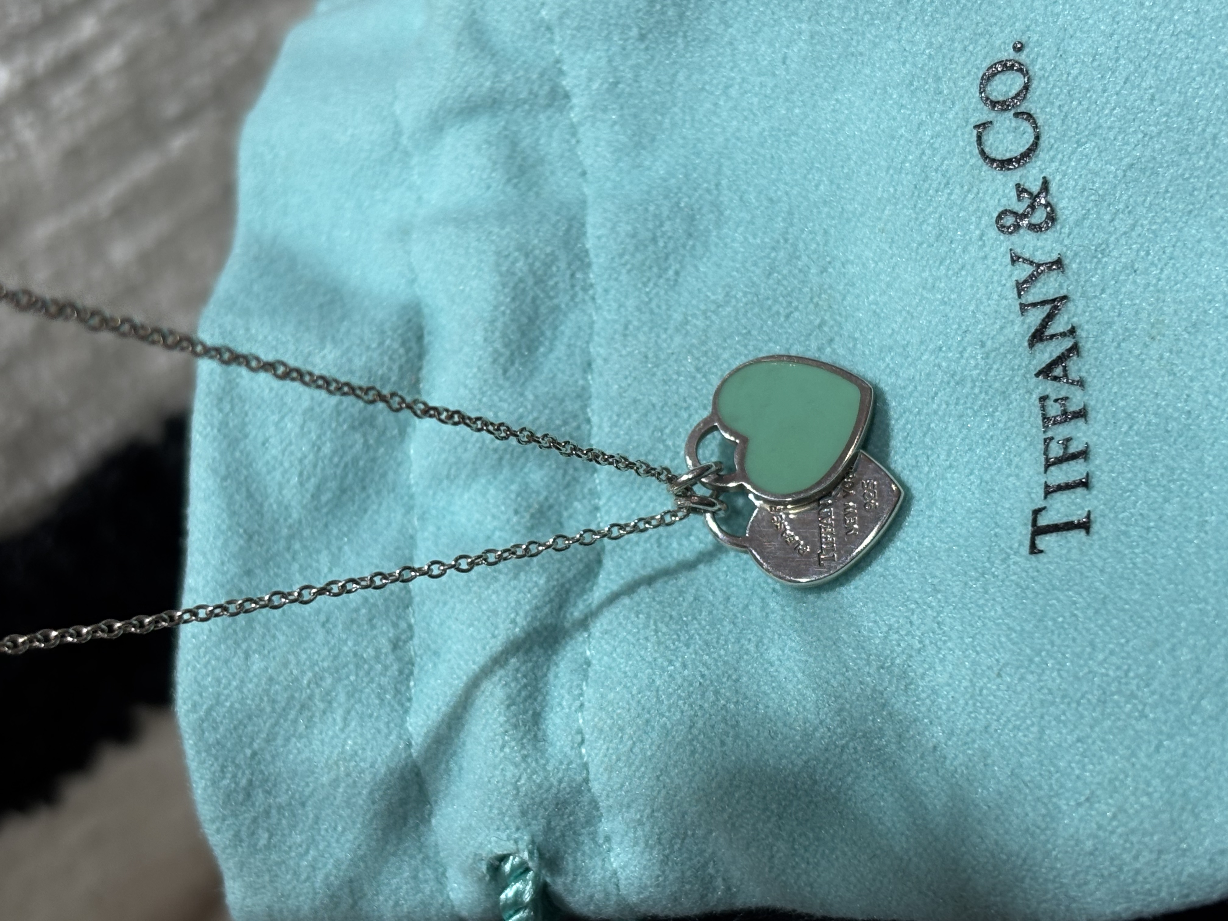 Tiffany & Co. 925 Heart Necklace 100%Authentic, 98%new