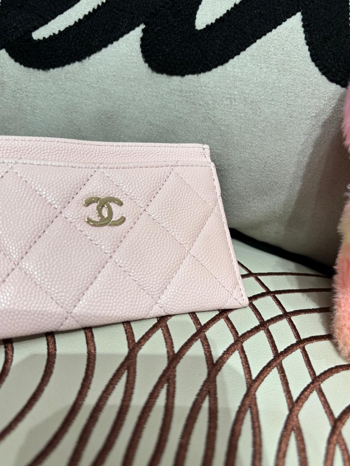Chanel card holder 荔枝牛皮金扣 98%new ✅晶片✅塵袋