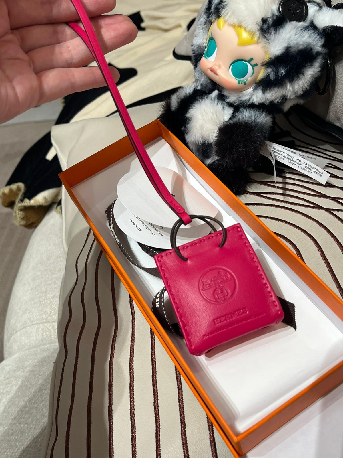 未使用品 Hermes shopping bag charm 100%Authentic,UNUSED未使用品 ✅box 