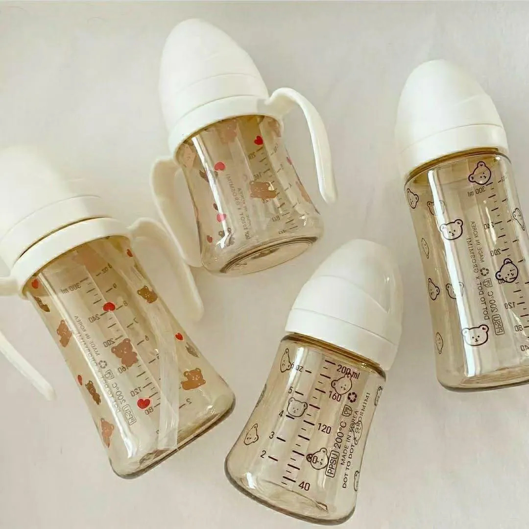 Dottodot x Grosmimi Heart Bear Straw Cup