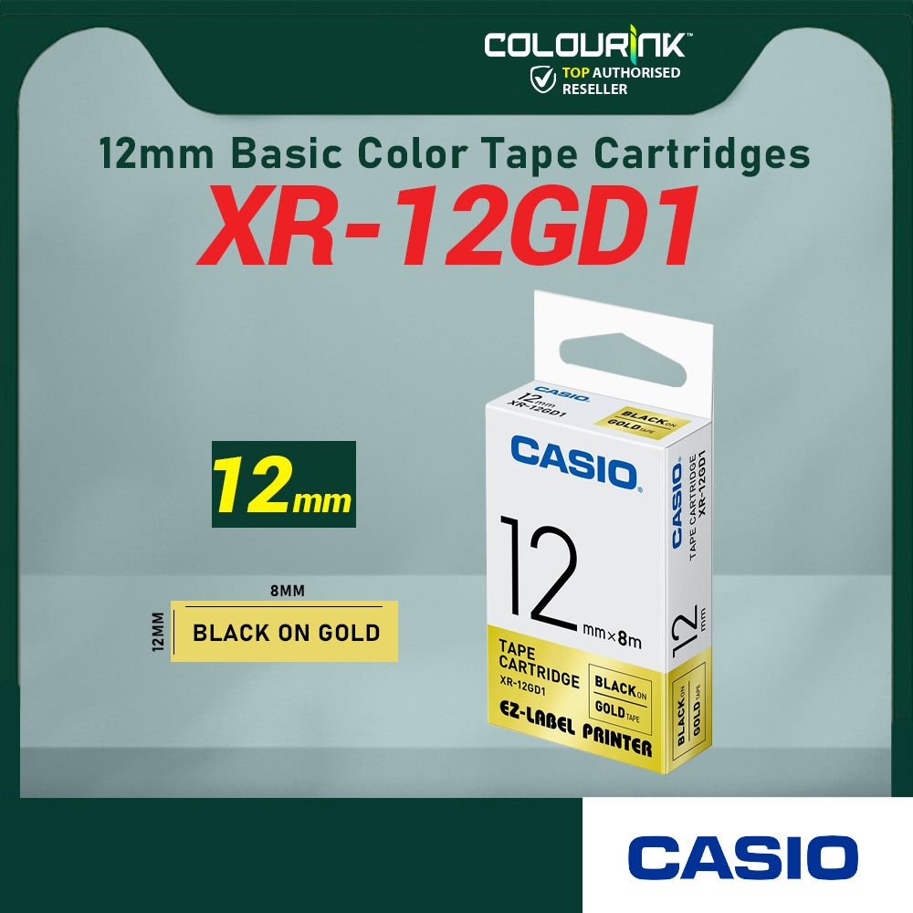 CASIO Genuine EZ Label Tape 6/9/12/18/24mm for KL-120 KL-130 KL-820 KL-60 KL-HD1 KL-8400 KL-G2
