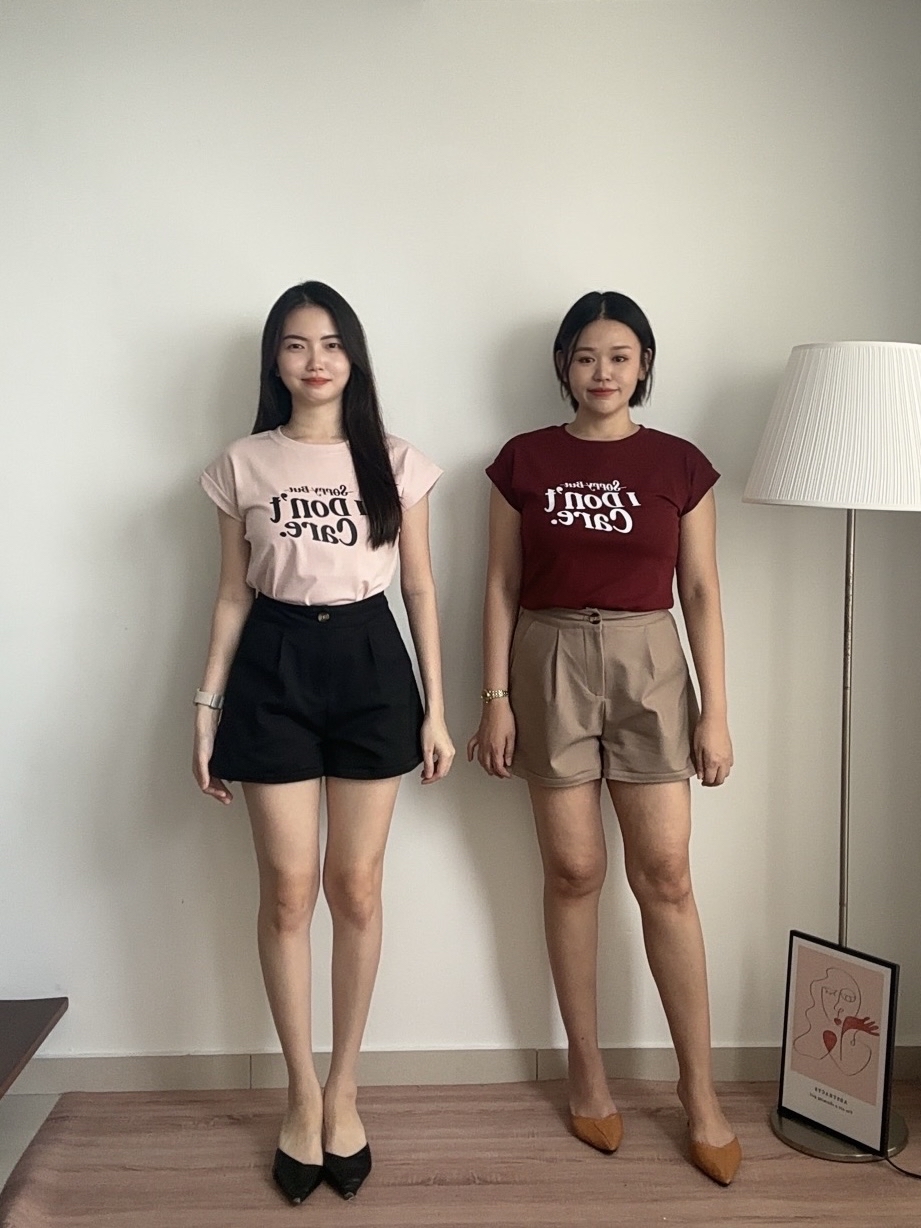 T4436 Cape Sleeve Printed Wording Tee - 4 Colors 