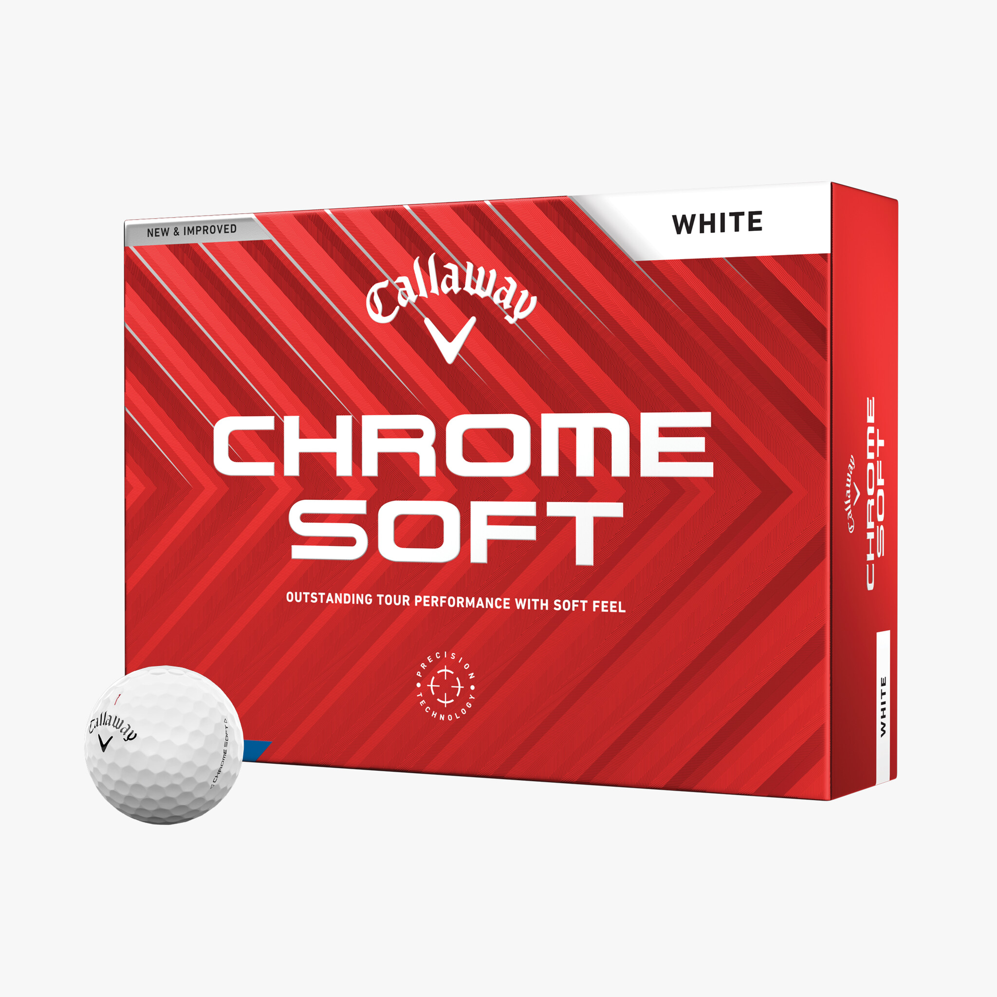 CALLAWAY CHROME SOFT 四層球- 白色
