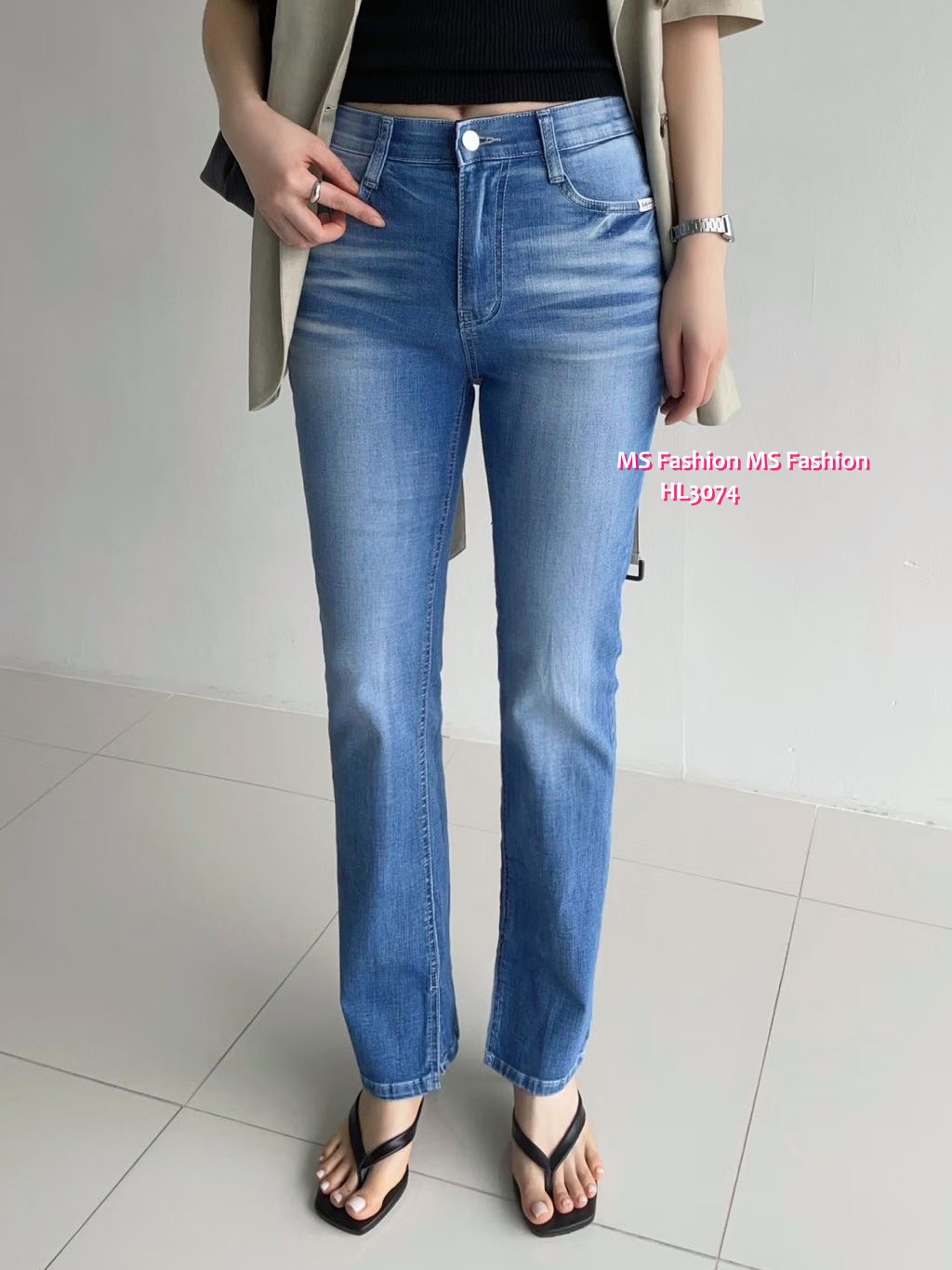 HL3074 韓國🌼Howluk靚洗水腳開叉直腳牛