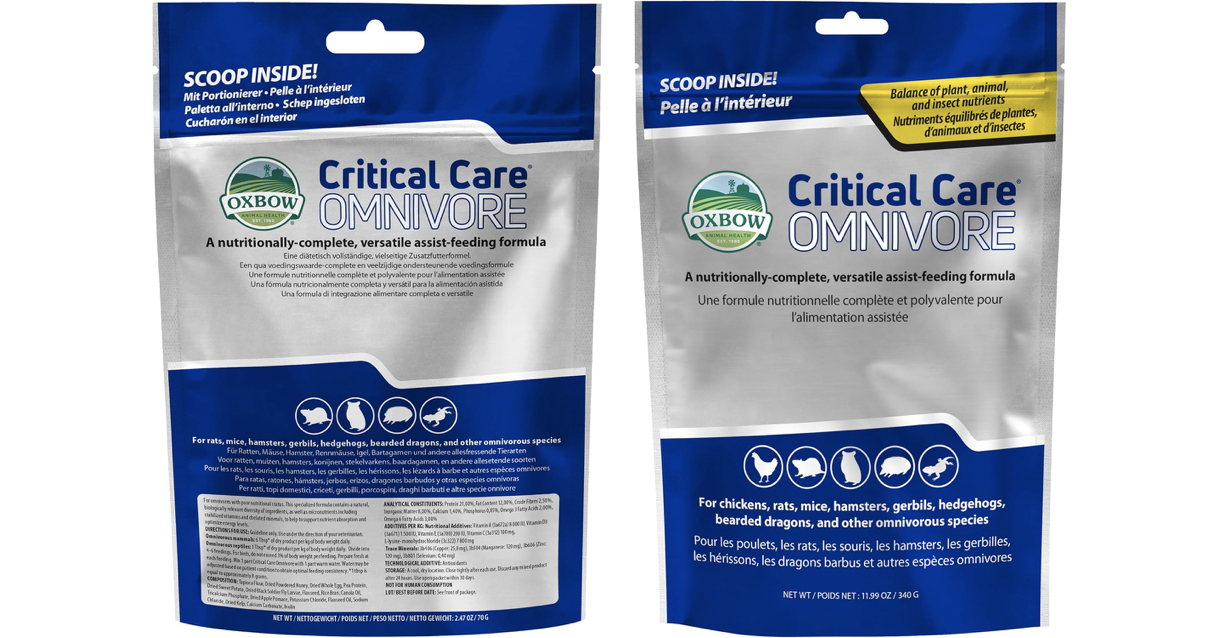 Oxbow Critical Care, Omnivore