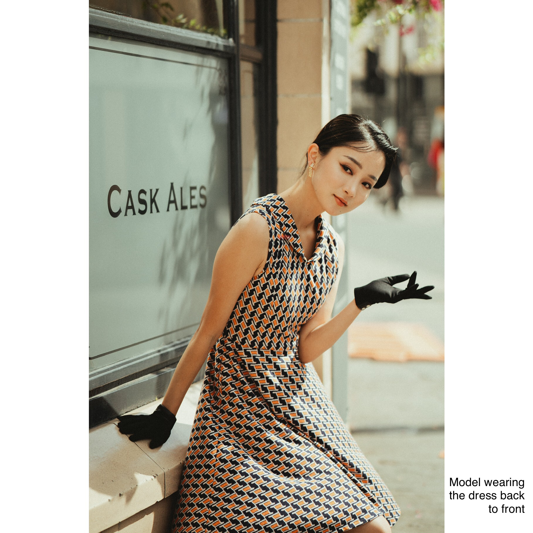 (Ready-made)1960s Inspired Orange Icon Go Go Dress - Vest (FM157)