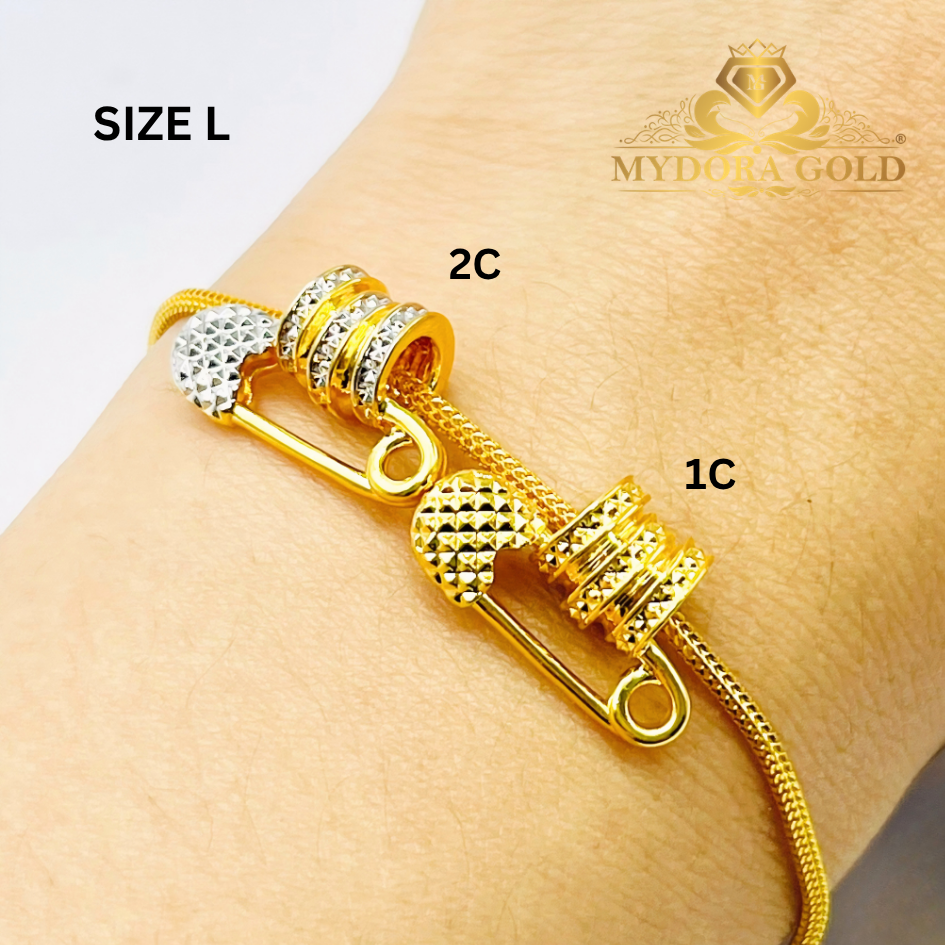 MYDORA Tube Bead Fesyen Safety Pin (5G) l EMAS 916/22K