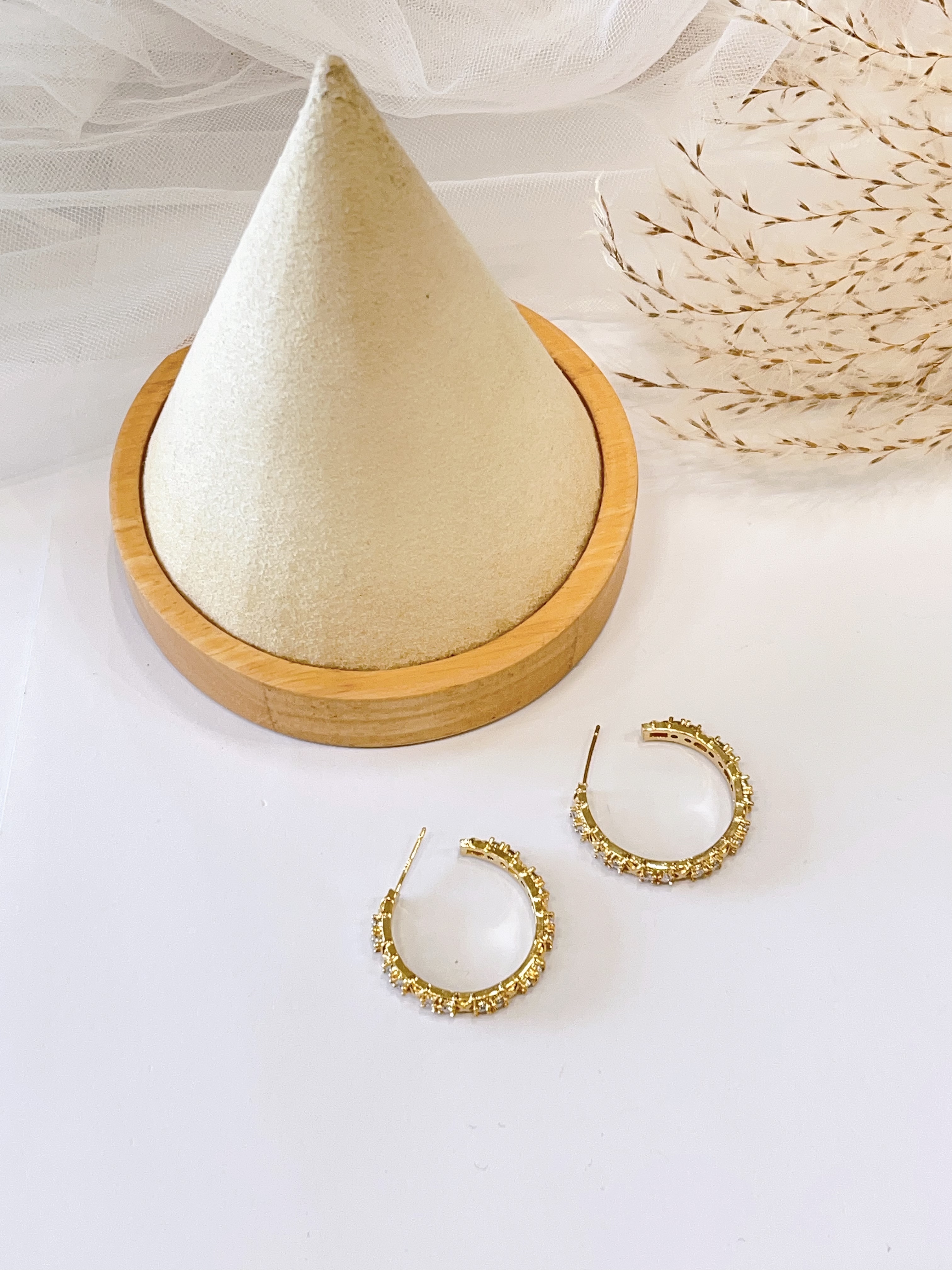 晚宴Dinner必入！钻石设计C字耳环