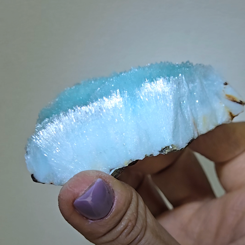 Blue aragonite bubble needle cluster - AR47