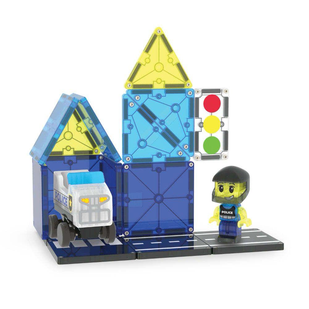 Magna-Tiles - 磁力積木巡邏警車套裝 20 件組