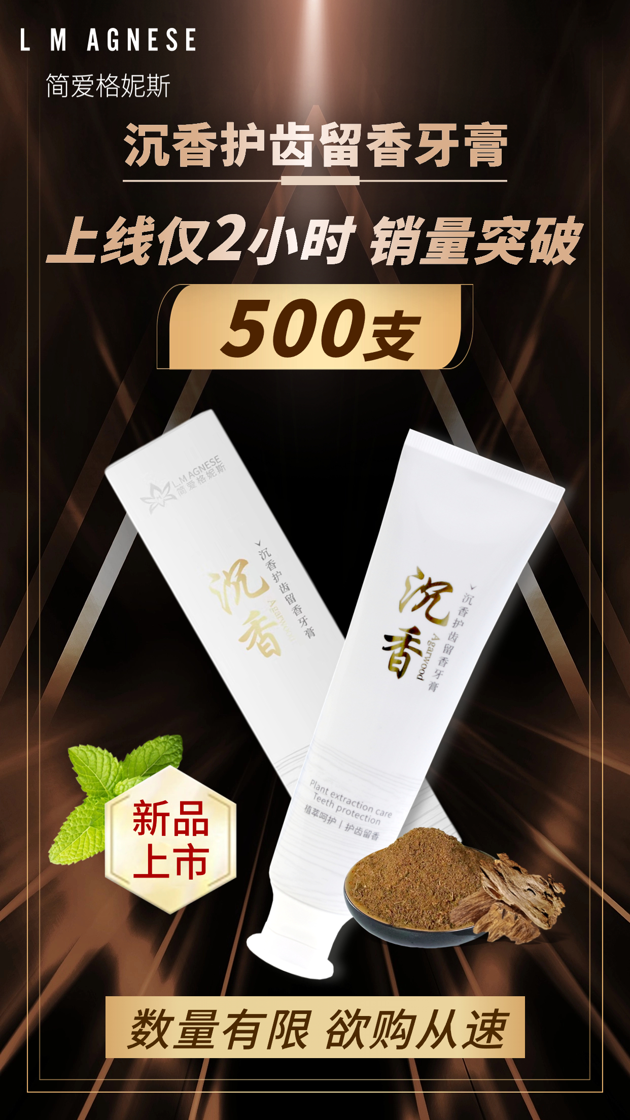 沉香牙膏 Agarwood Teeth Protection 100g