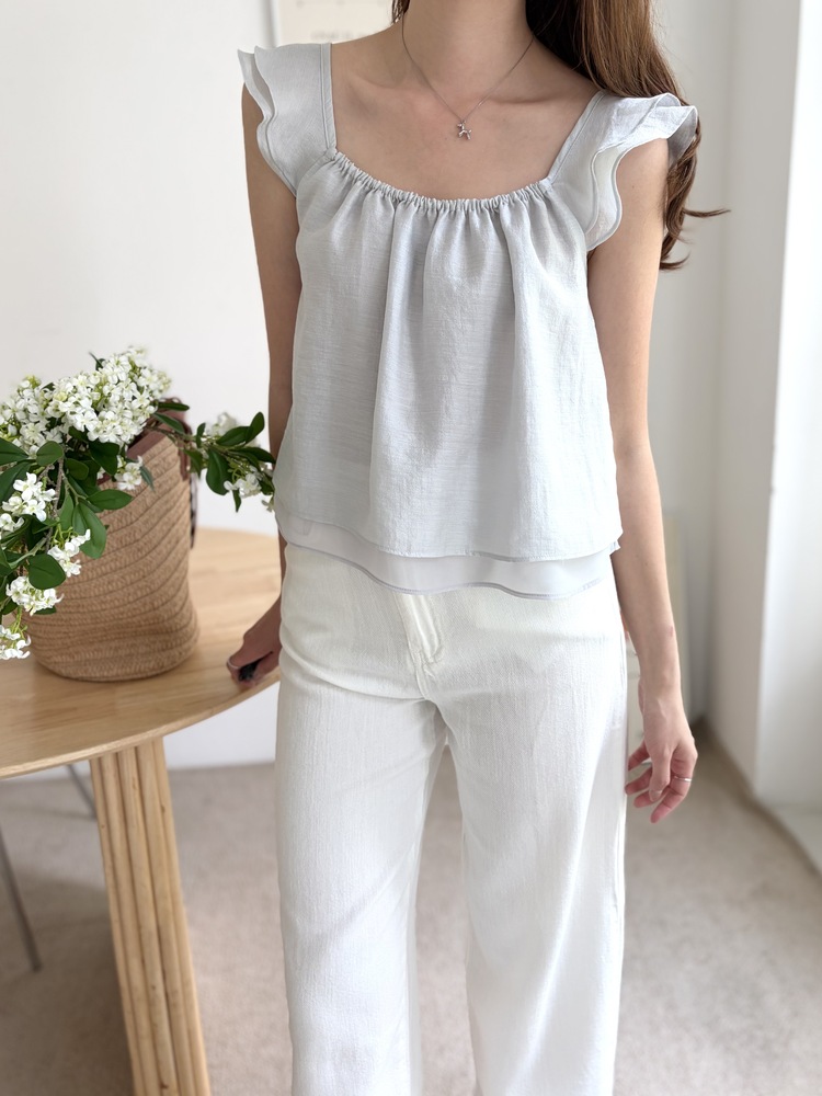 Luna Flutter Top (Mint)