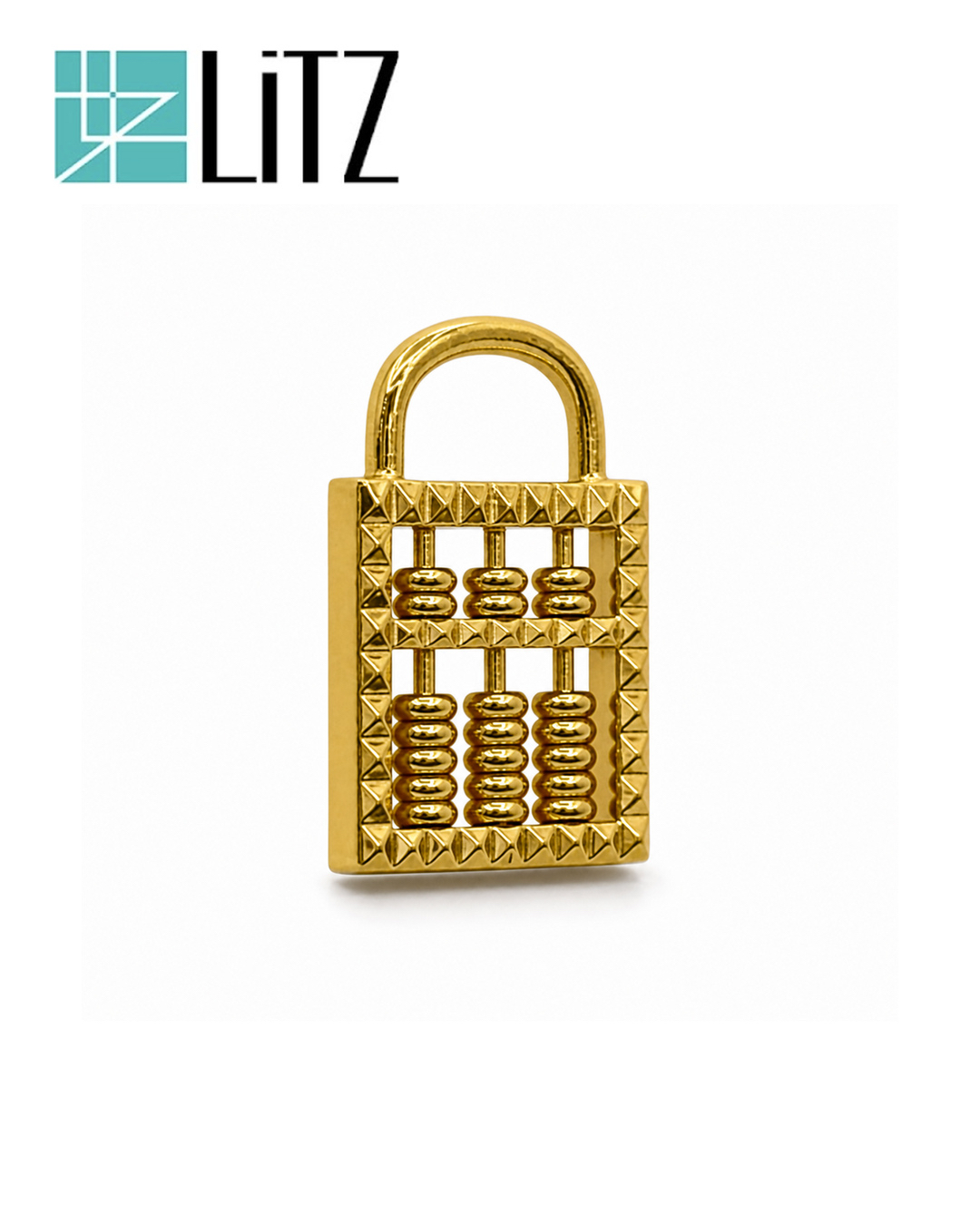 916 Gold Abacus Padlock Pendant 3.09g GP0013904