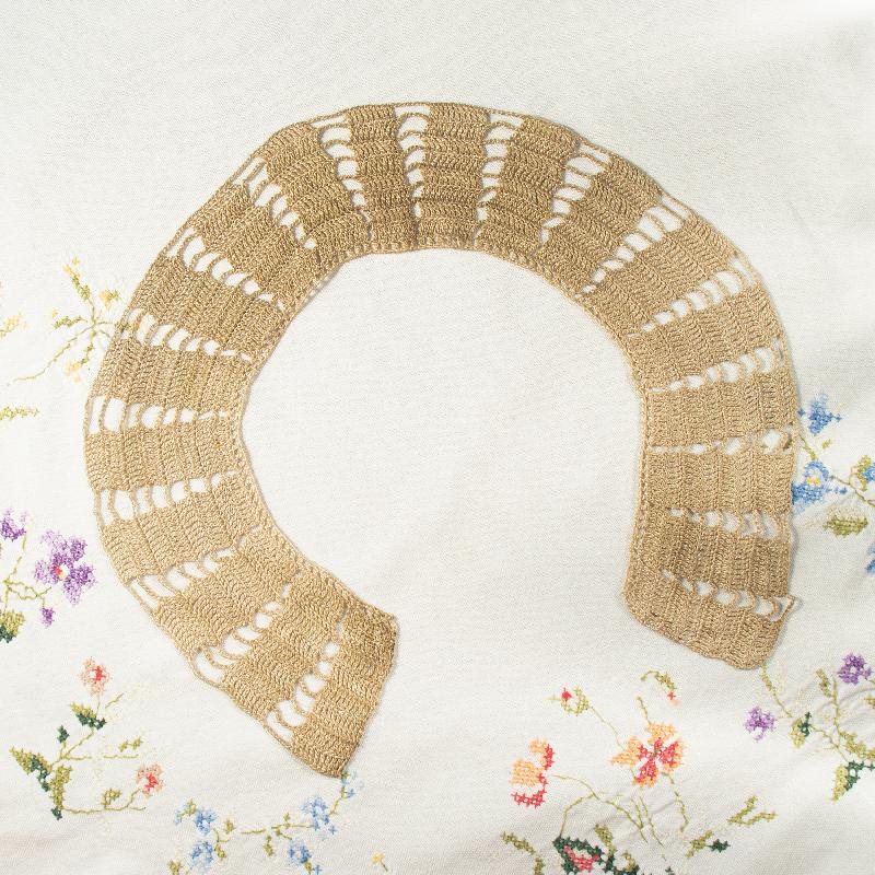 Vintage Mid-Century Handmade Lace Collar from Germany(NA0790)