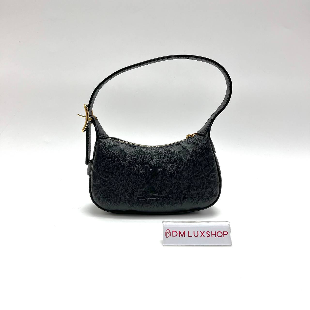 LV Black Empreinte Monogram Mini Moon Bag