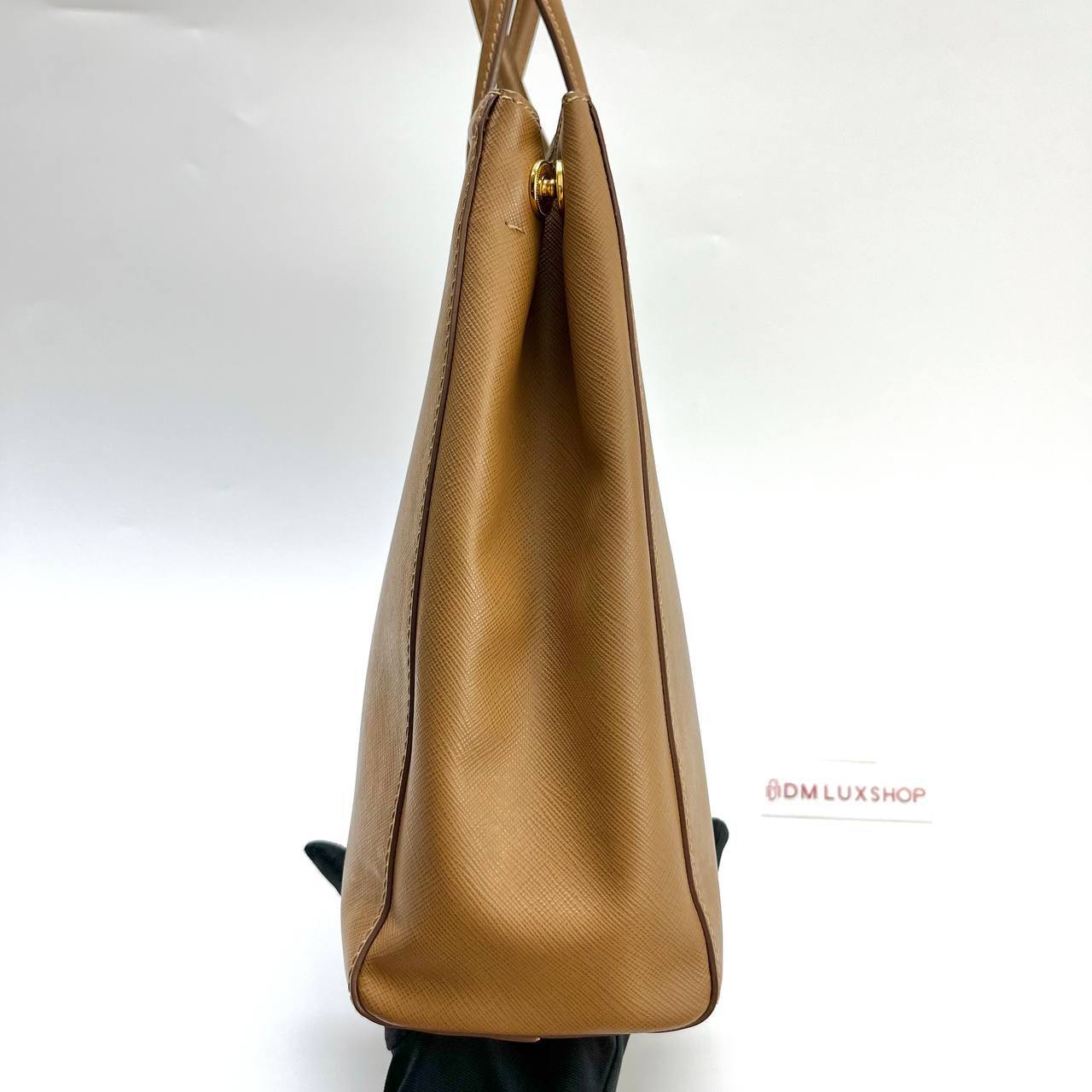 Prada Brown Saffiano Leather Tote GHW (Missing Strap)