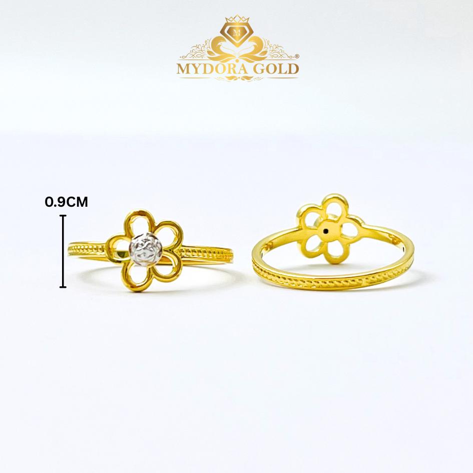 MYDORA Cincin Minimalist Bunga Daisy Manis (5G) l EMAS 916/22K